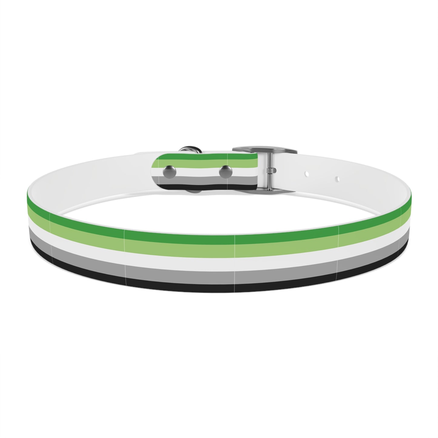 Aromantic Pride Flag Dog Collar