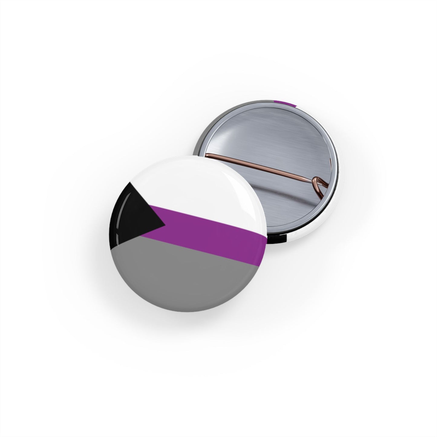 Demisexual Pride Flag Round Pins - Multiple Sizes