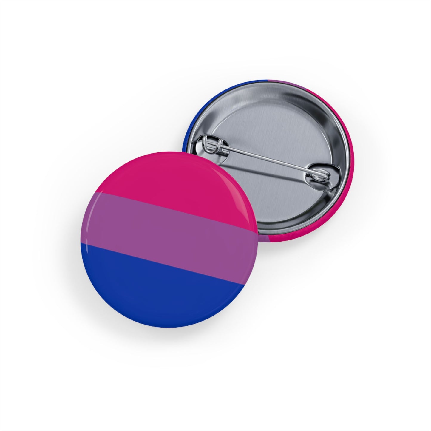Bisexual Pride Flag Round Pins - Multiple Sizes