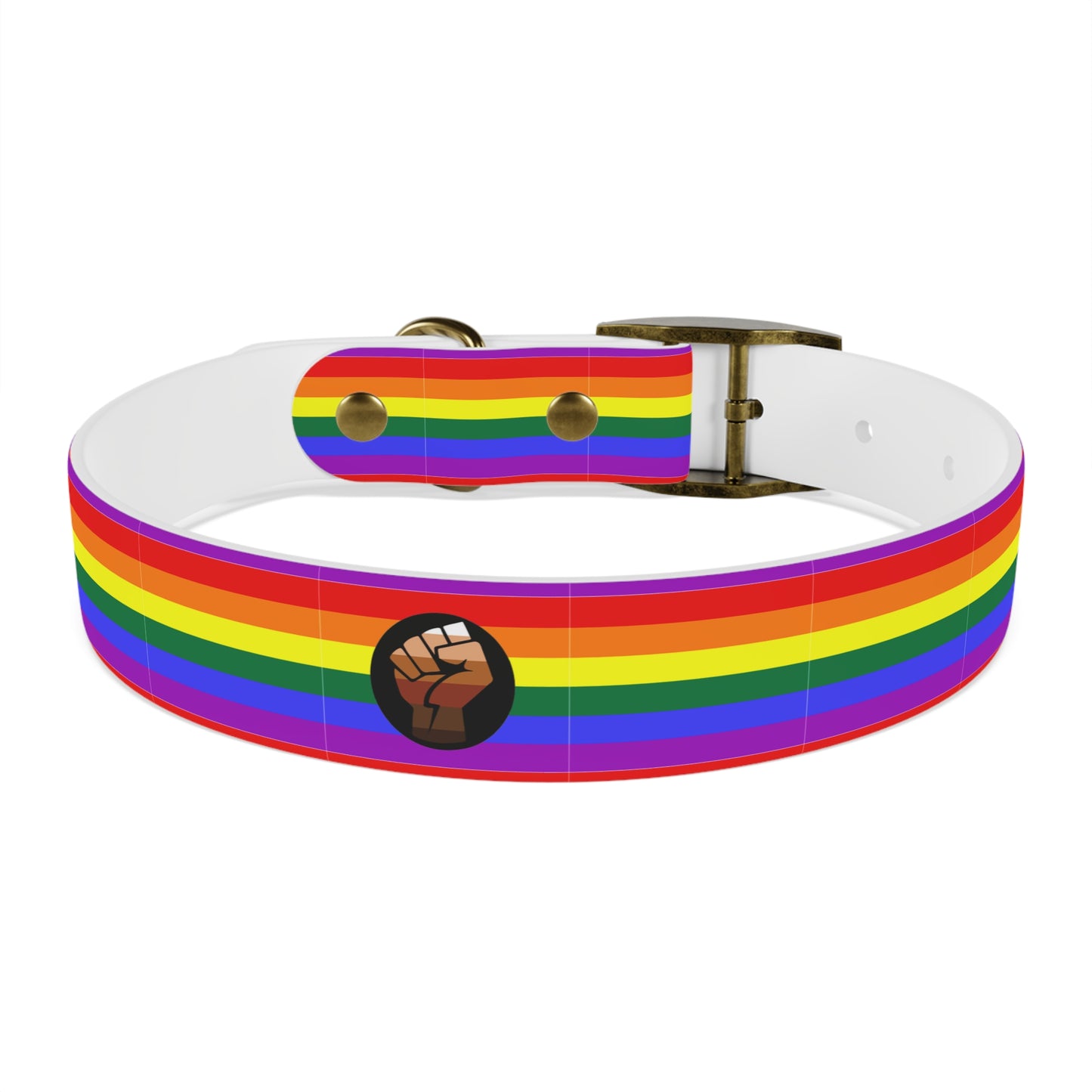 QPOC Pride Flag Dog Collar