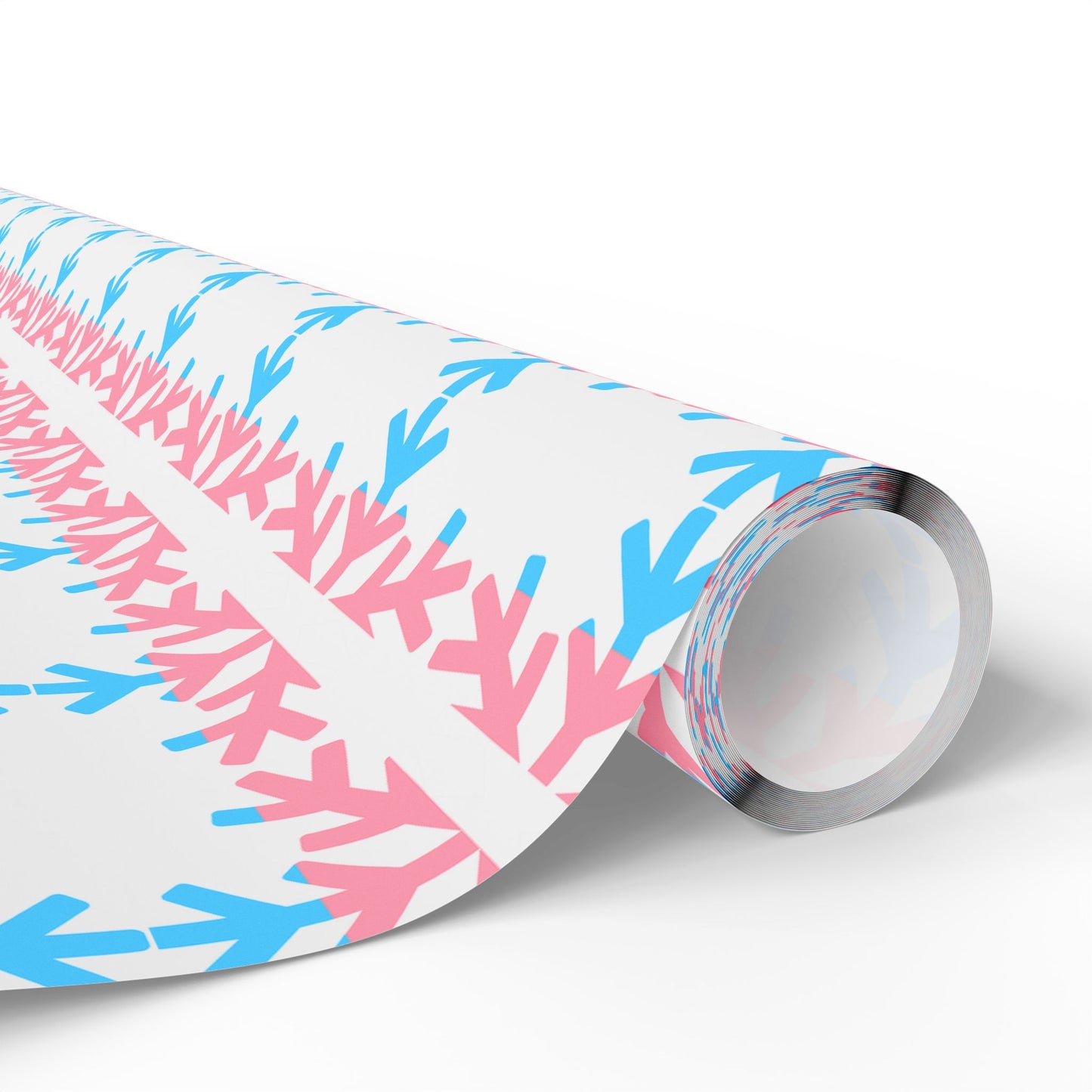 Transgender Pride Flag Snowflake Wrapping Paper - Multiple Sizes/Finishes