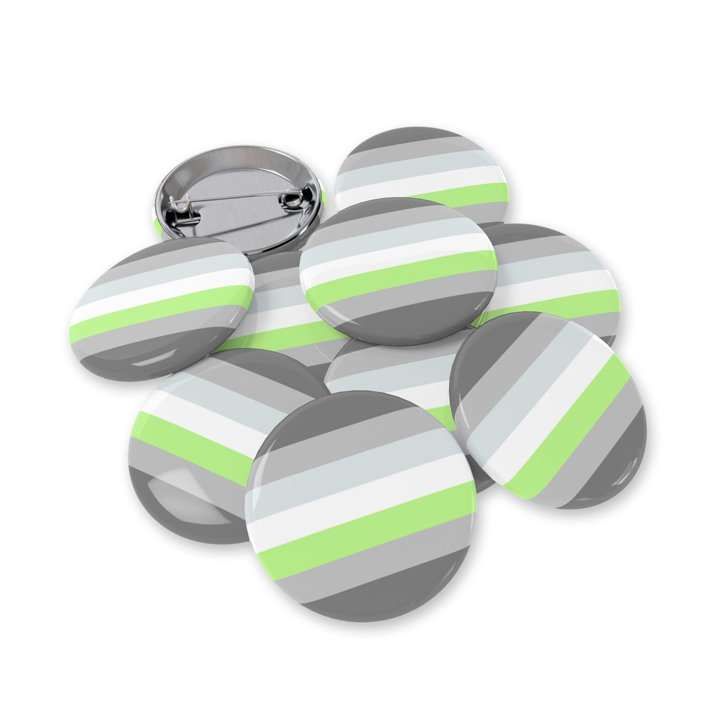 Demiagender Pride Flag Round Pins - Multiple Sizes