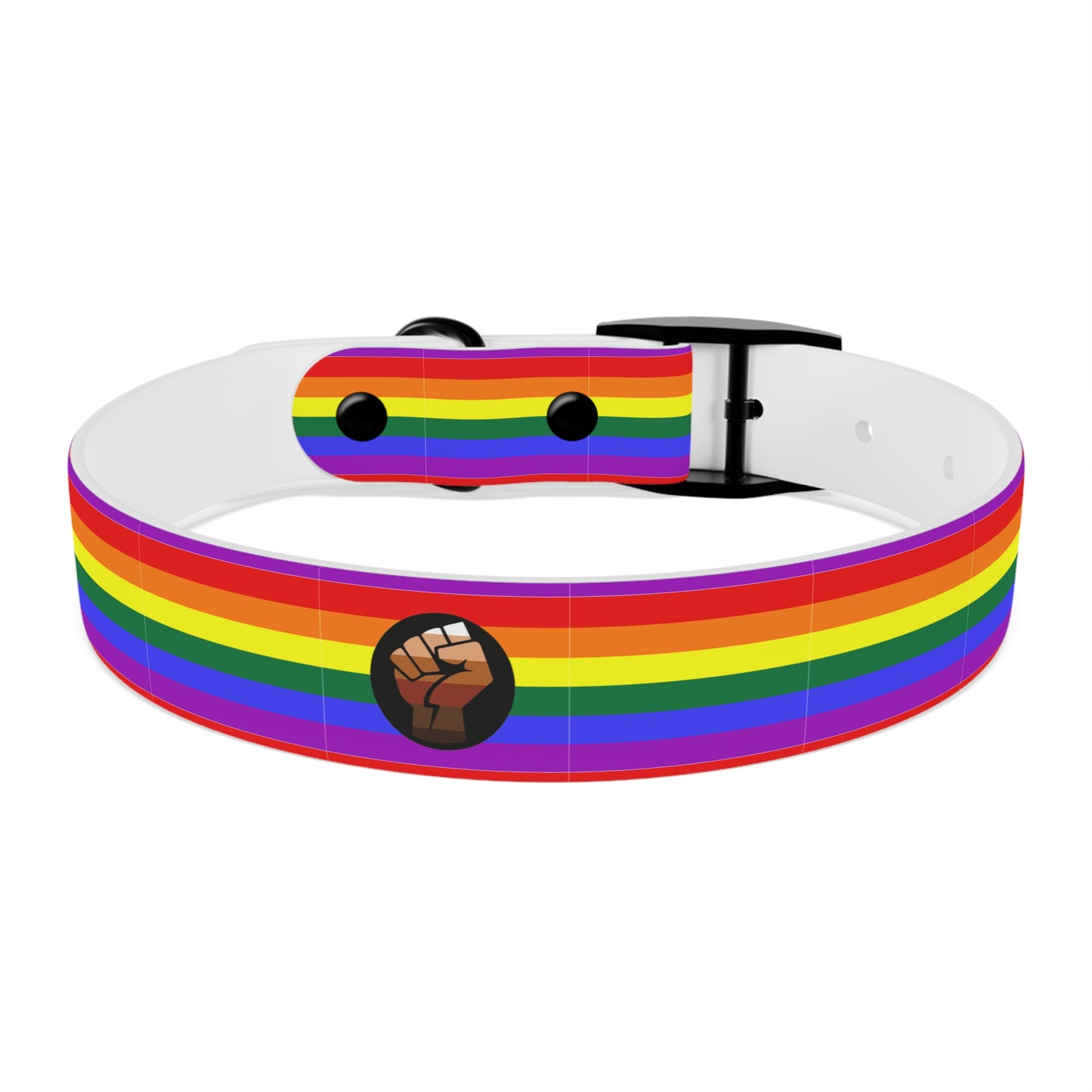 QPOC Pride Flag Dog Collar