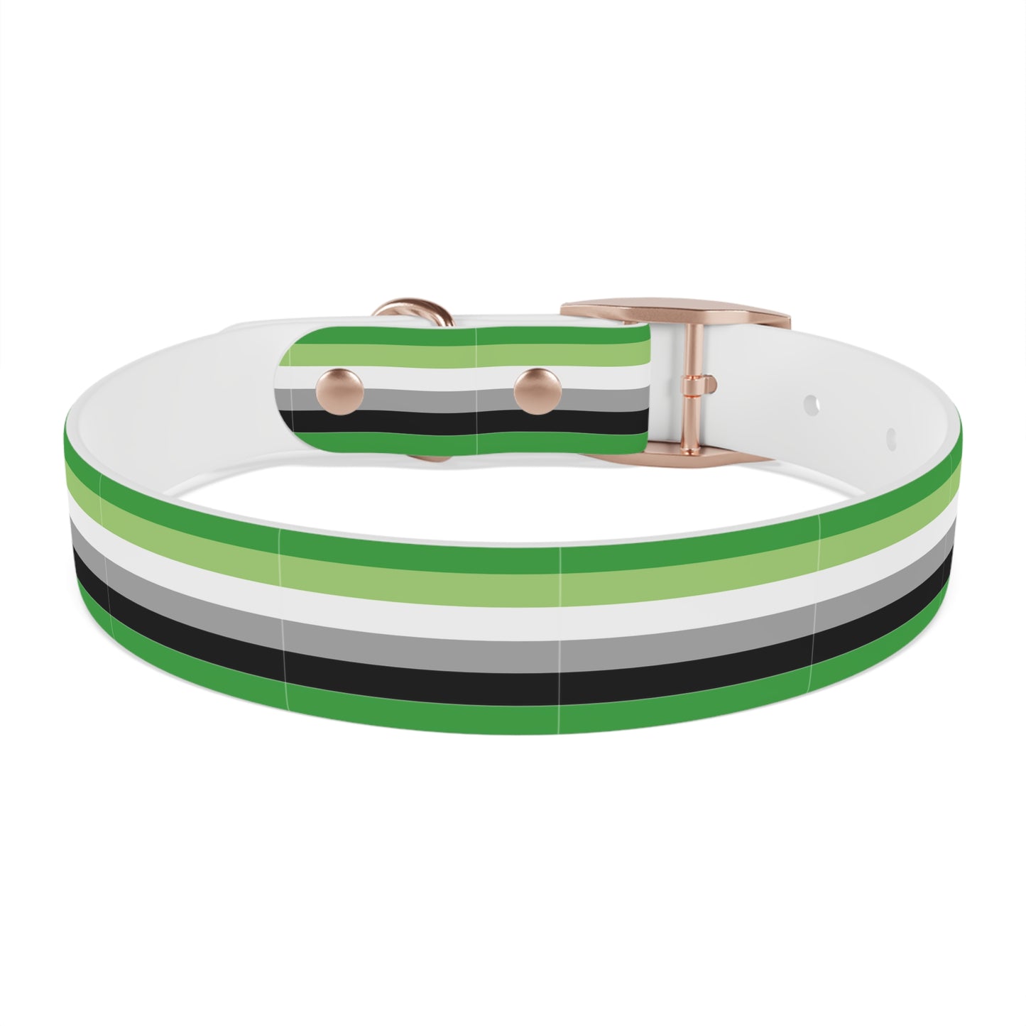 Aromantic Pride Flag Dog Collar