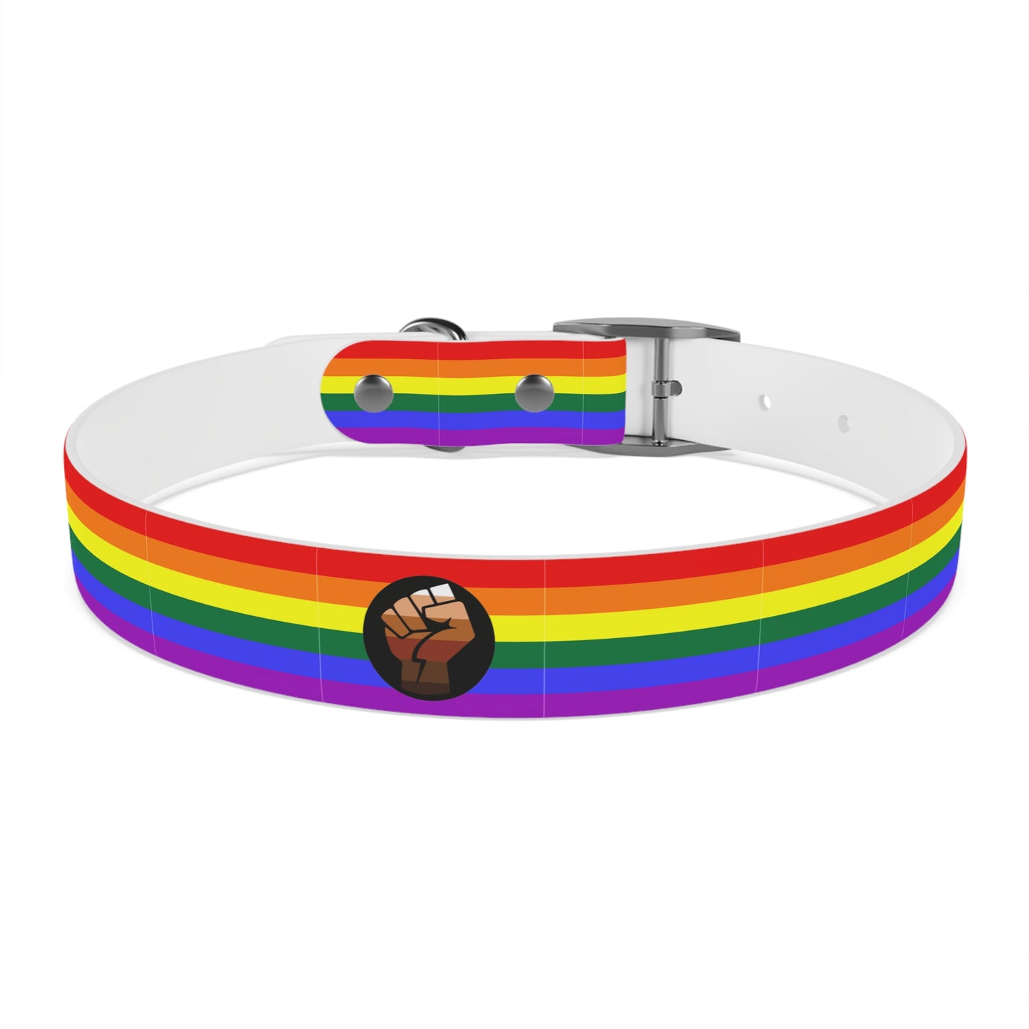 QPOC Pride Flag Dog Collar