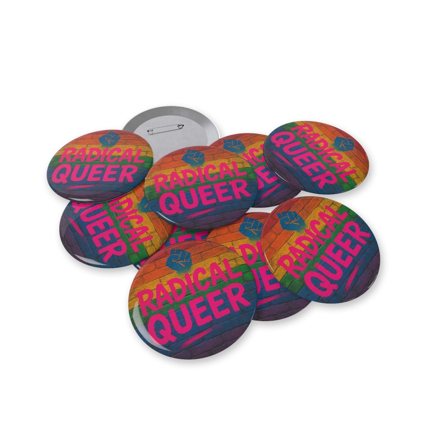 Radical Queer Power Round Pins