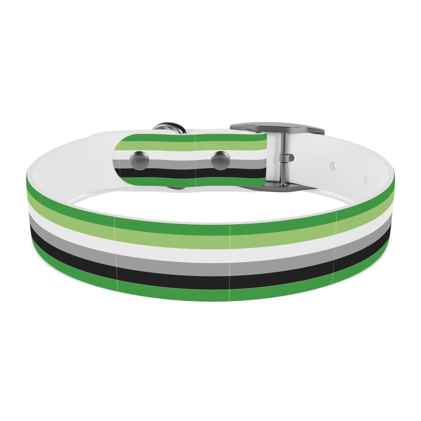 Aromantic Pride Flag Dog Collar