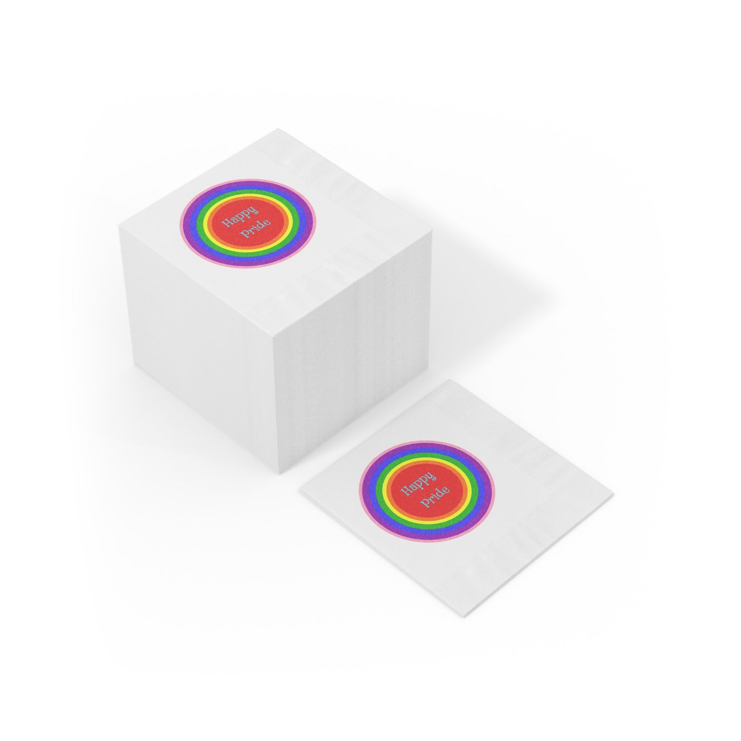 Happy Pride Party Napkins - Colorful Rainbow Design for Celebrations