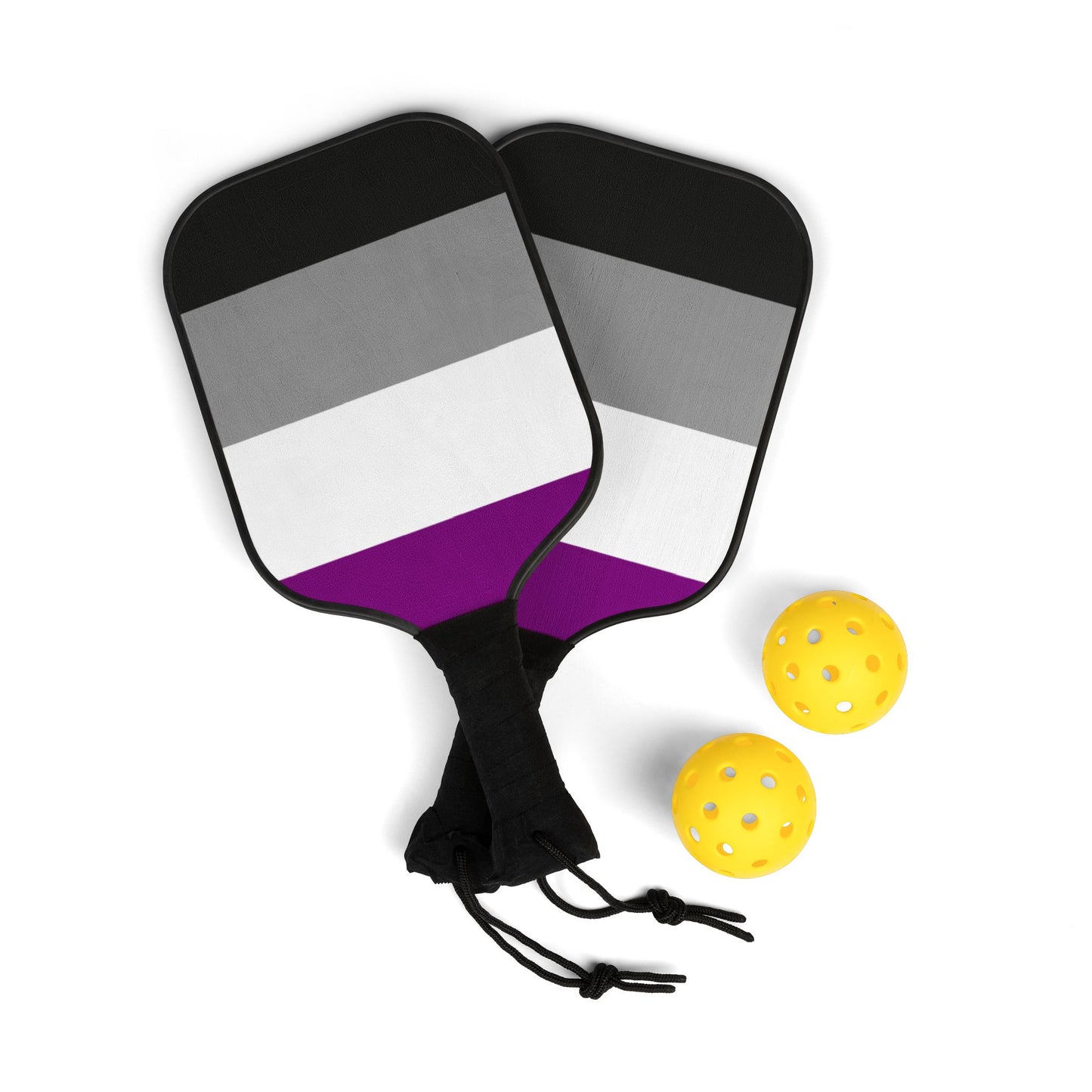 Asexual Pride Flag Pickleball Paddle Set