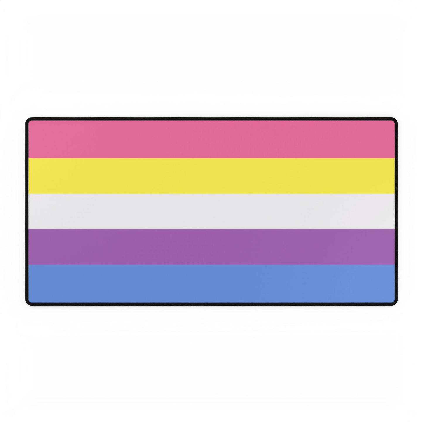 Bigender Pride Flag Desk Mat - Multiple Sizes