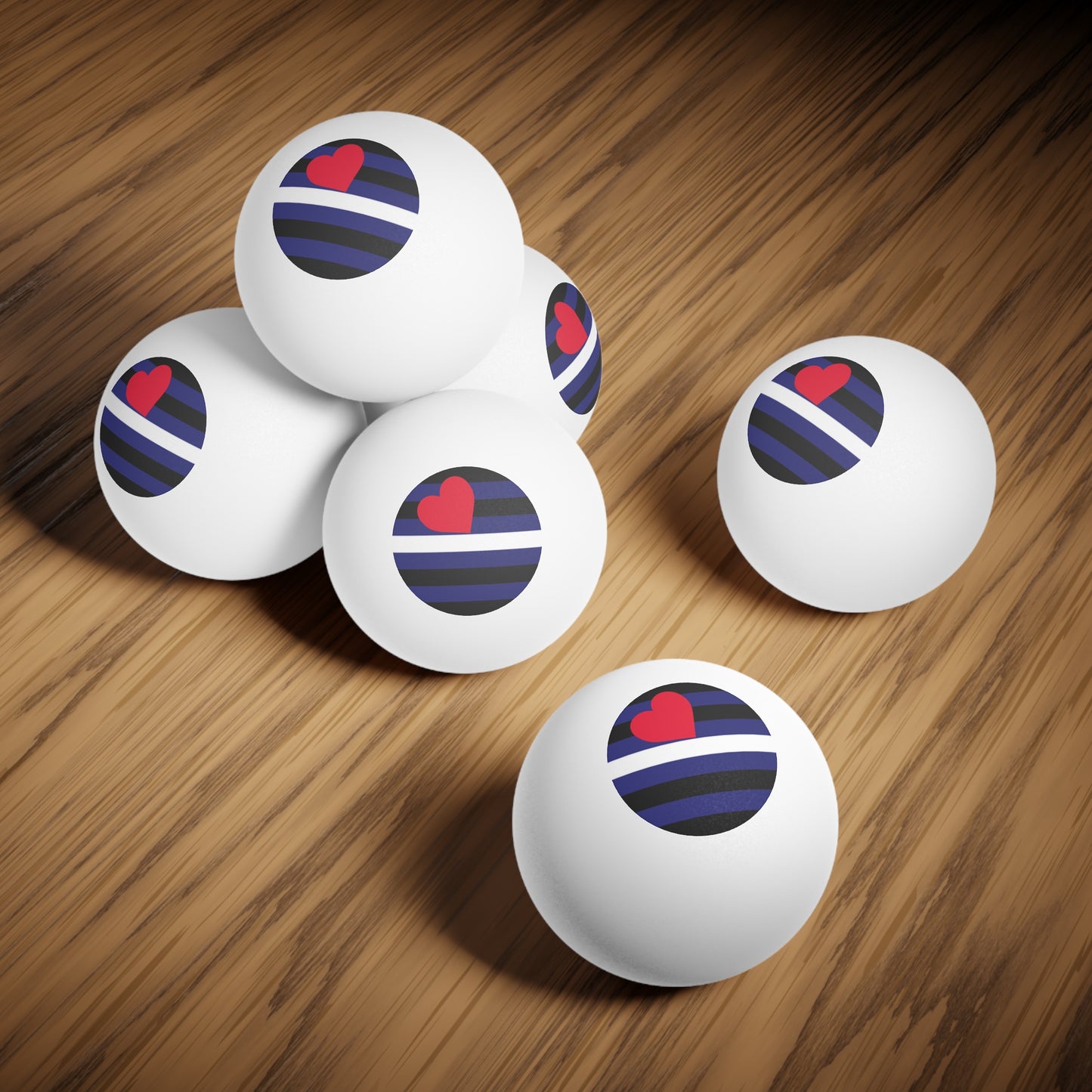 Leather Pride Flag Ping Pong Balls - 6 pcs