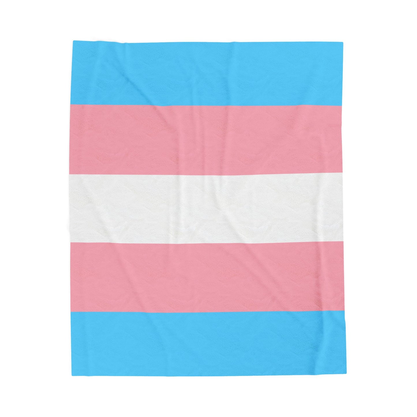Transgender Pride Flag Velveteen Plush Blanket