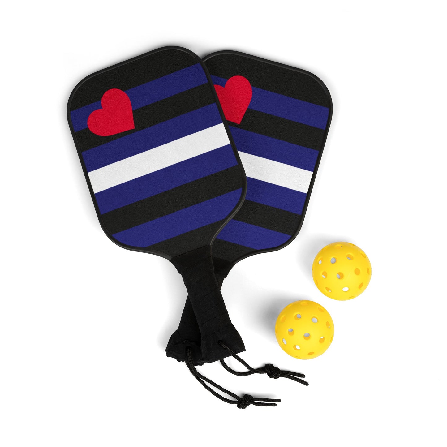 Leather Pride Flag Pickleball Paddle Set