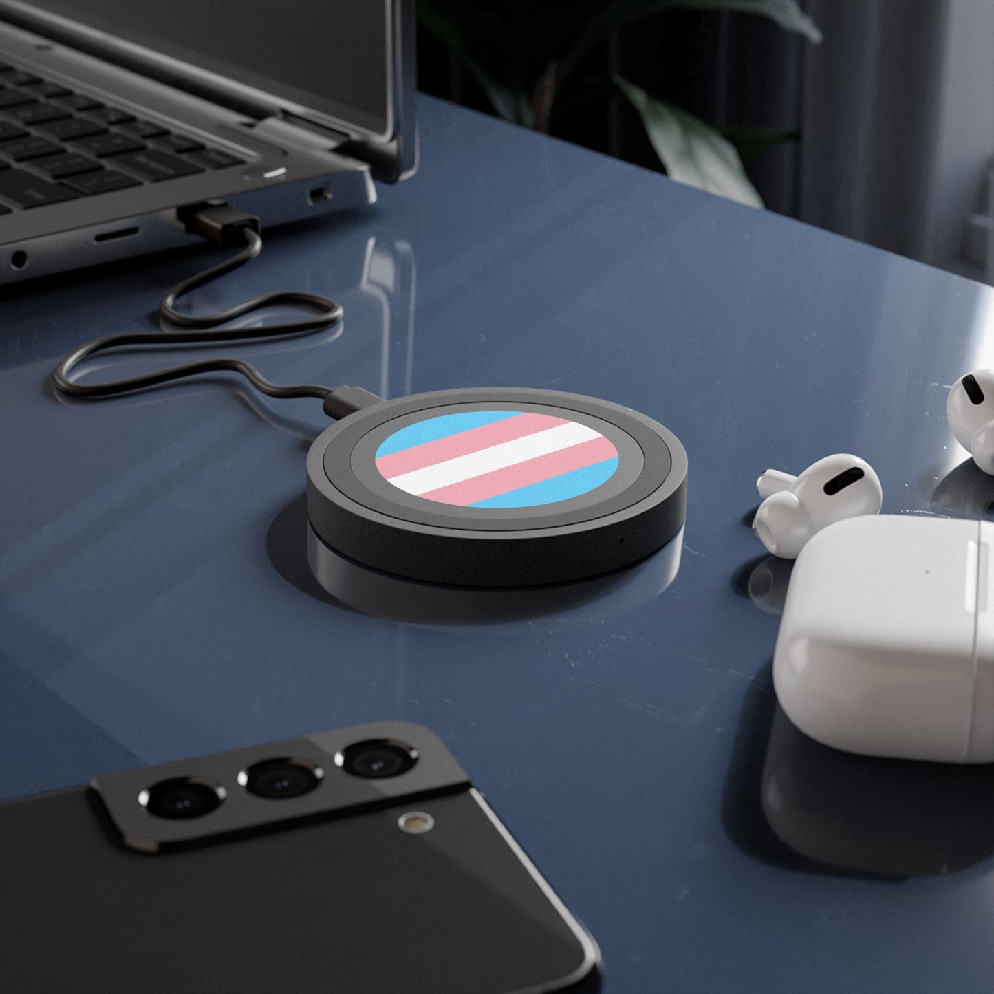 Transgender Pride Flag Wireless Charger
