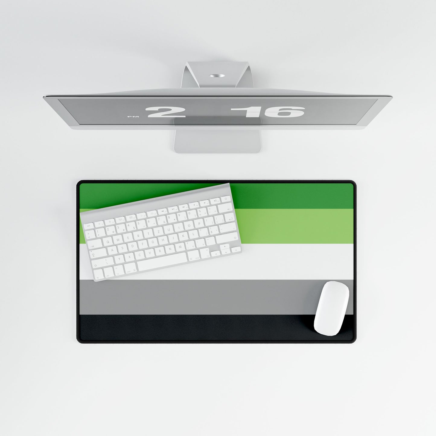 Aromantic Pride Flag Desk Mat
