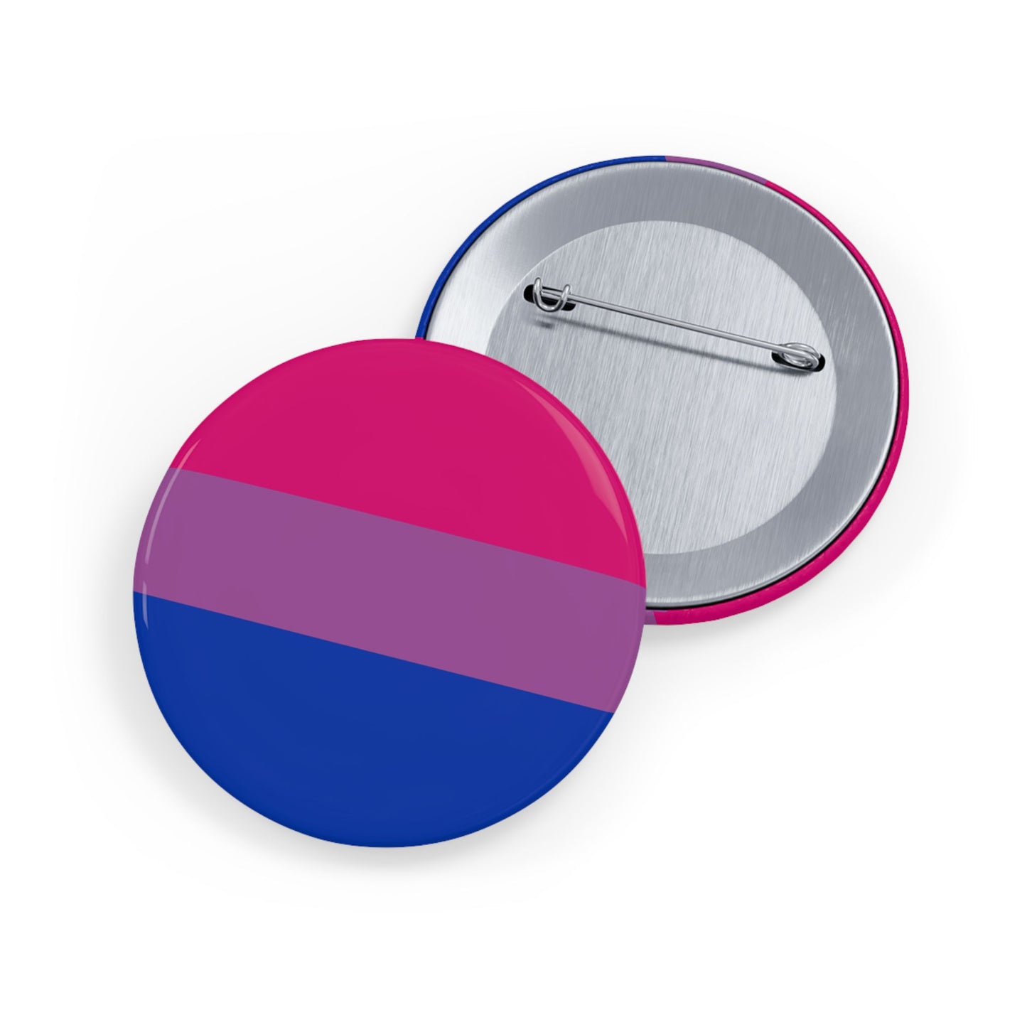 Bisexual Pride Flag Round Pins - Multiple Sizes