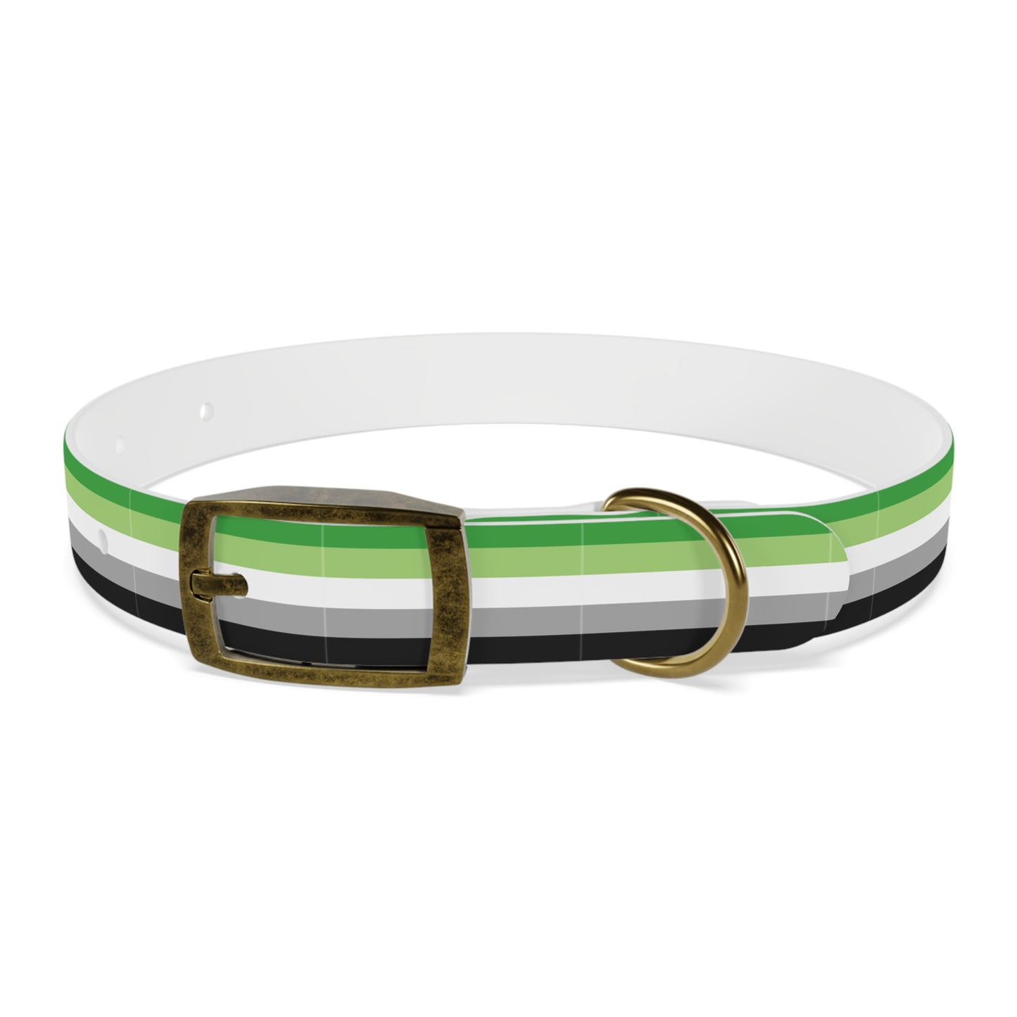 Aromantic Pride Flag Dog Collar