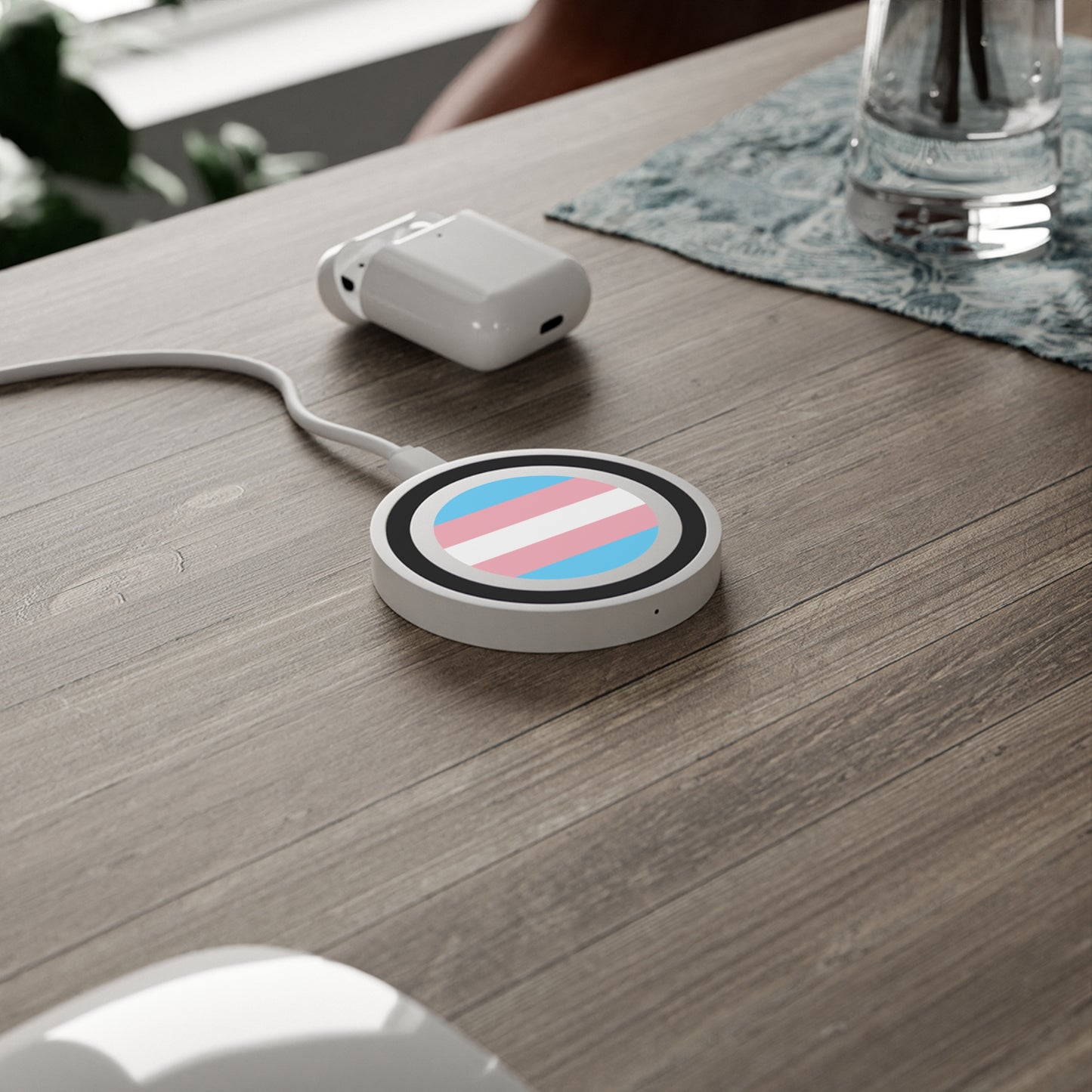 Transgender Pride Flag Wireless Charger