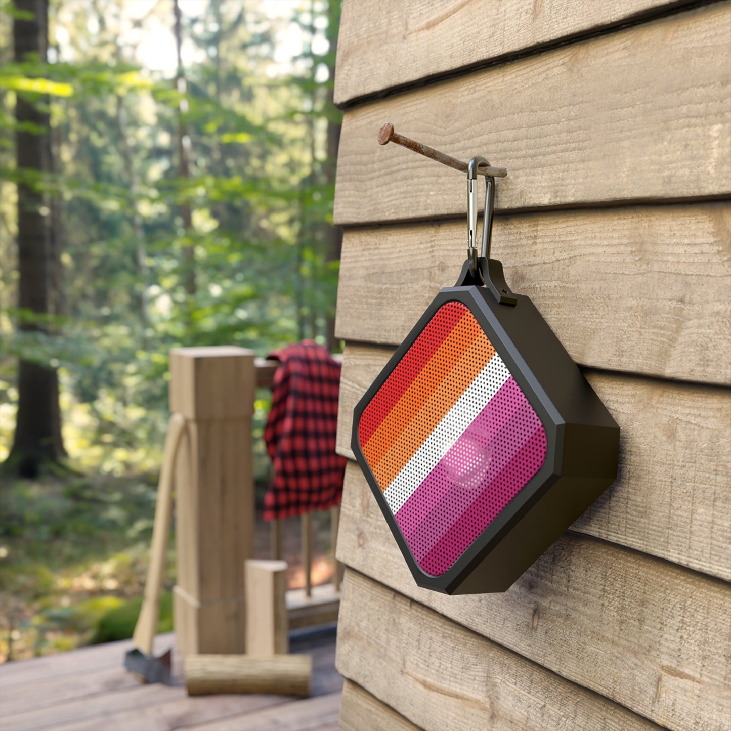 Lesbian Pride Flag Outdoor Bluetooth Speaker