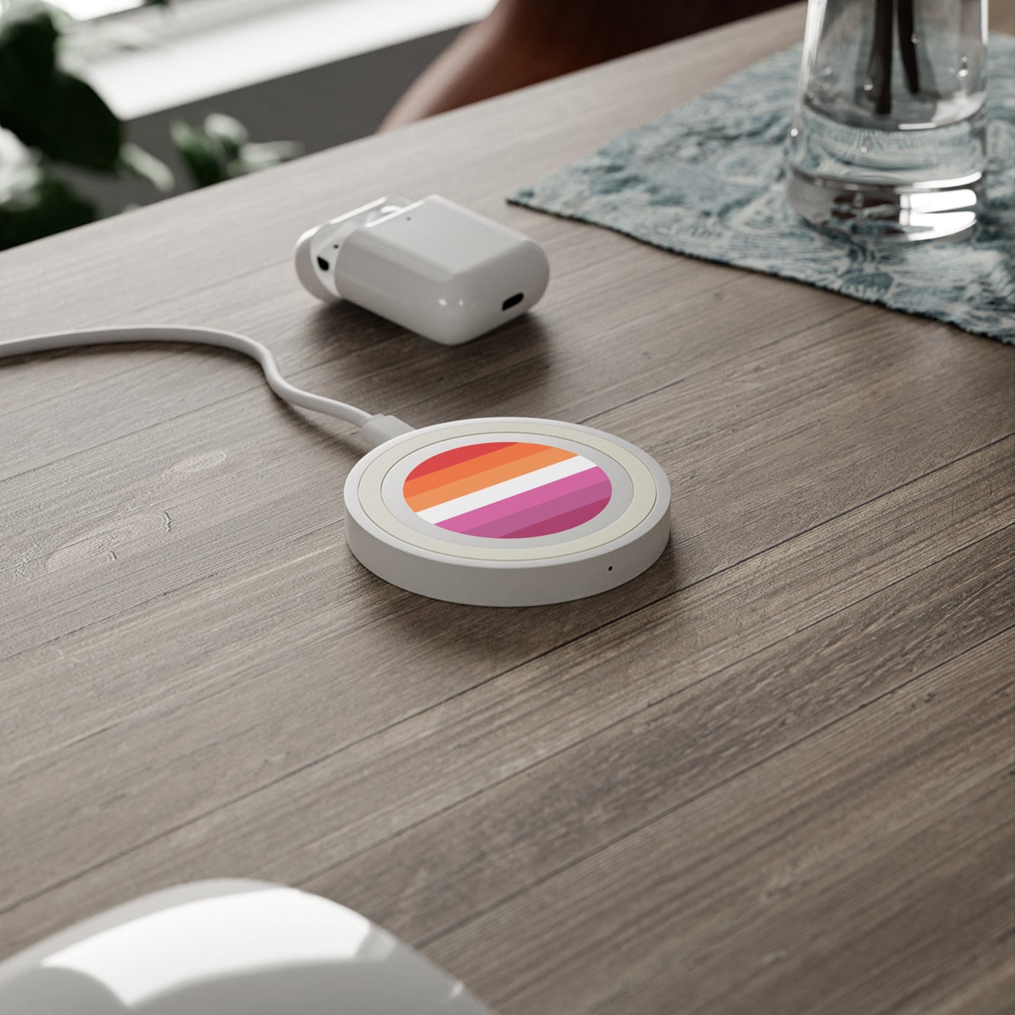 Lesbian Pride Flag Wireless Charging Pad