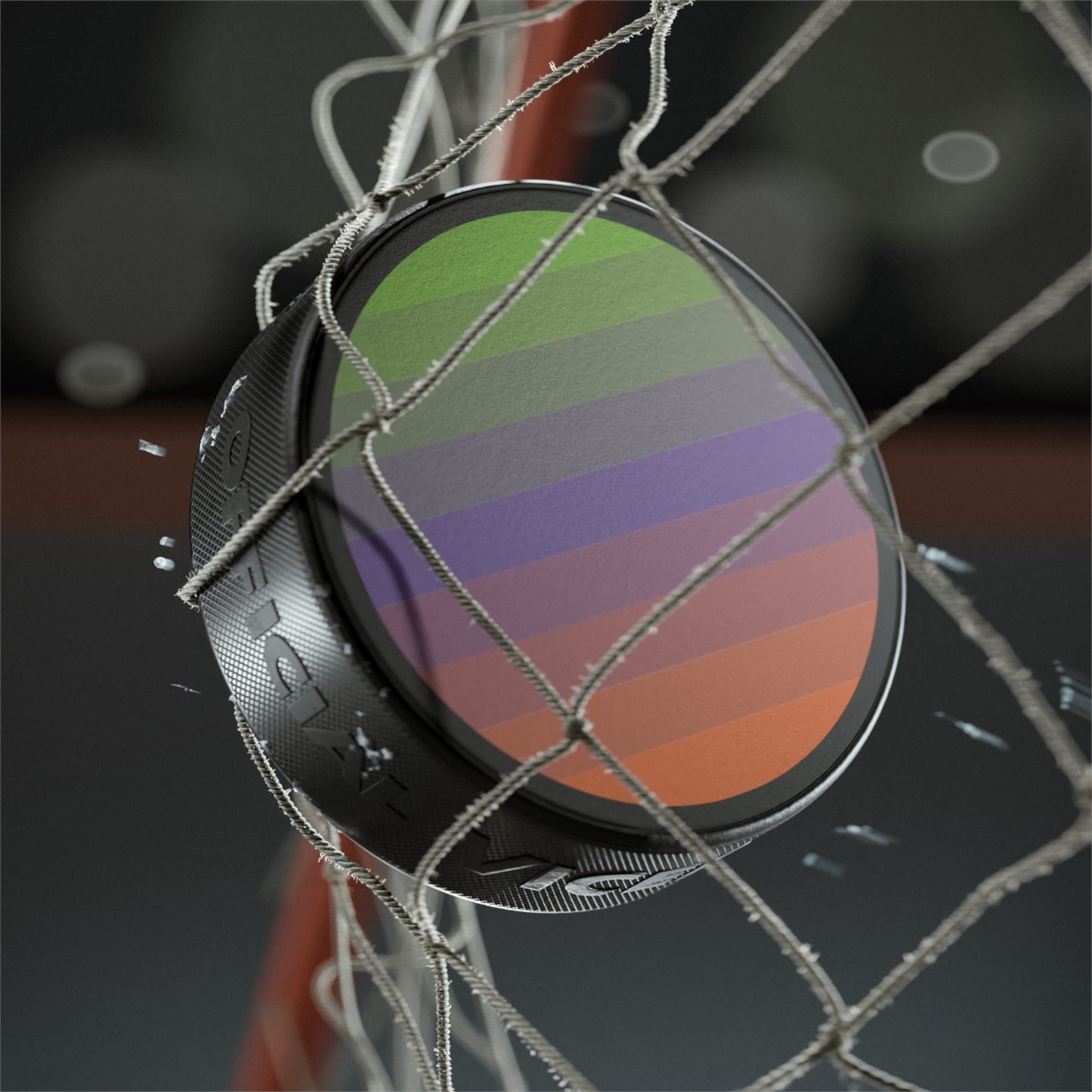 Aliagender Pride Flag Hockey Puck