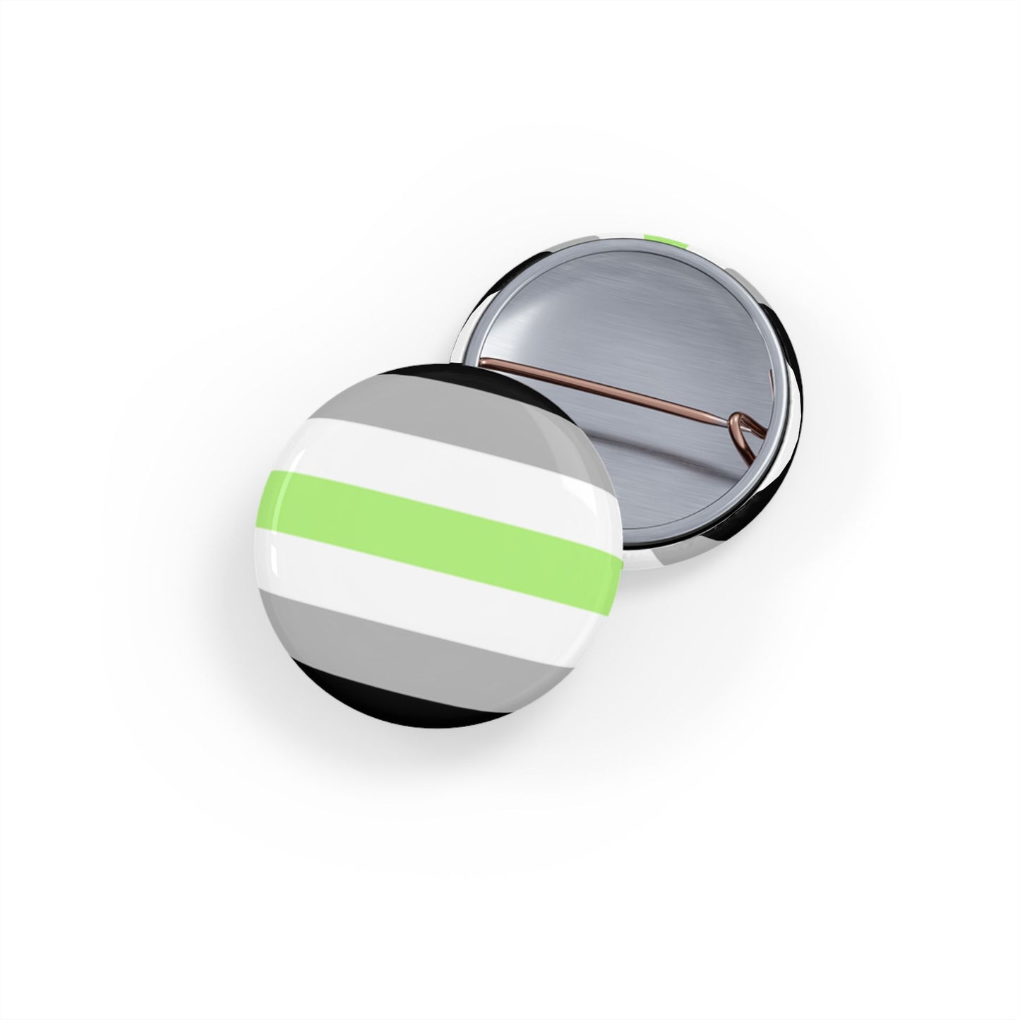 Agender Pride Flag Round Pin