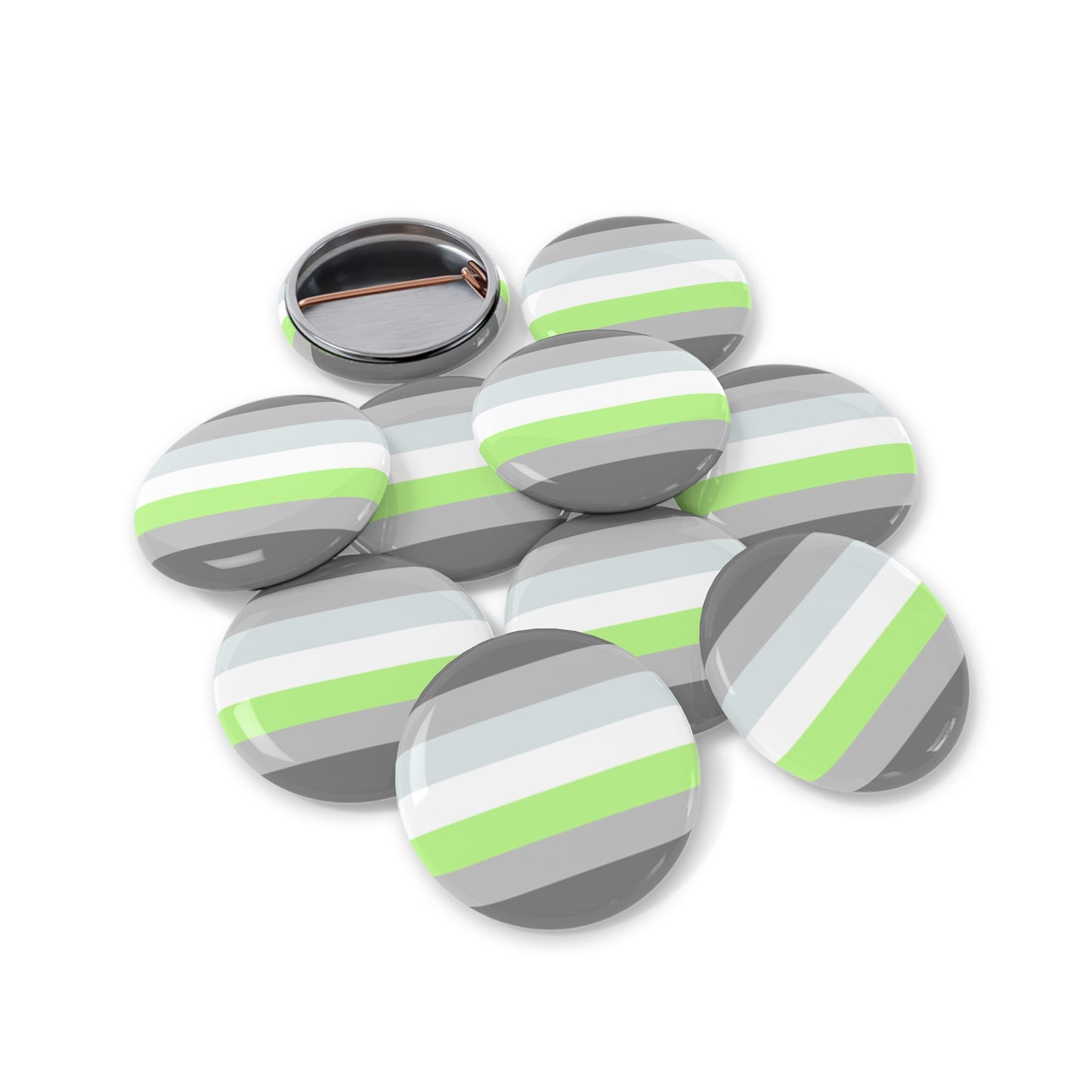 Demiagender Pride Flag Round Pins - Multiple Sizes