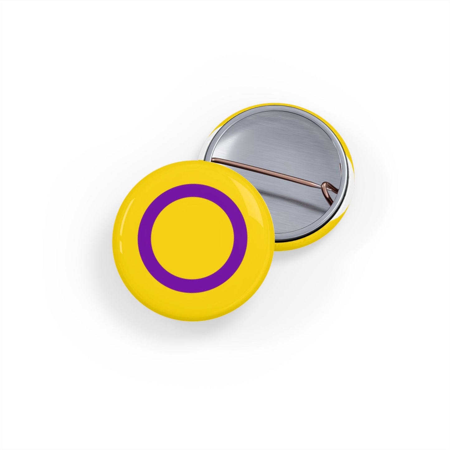 Intersex Pride Flag Round Pins - Multiple Sizes