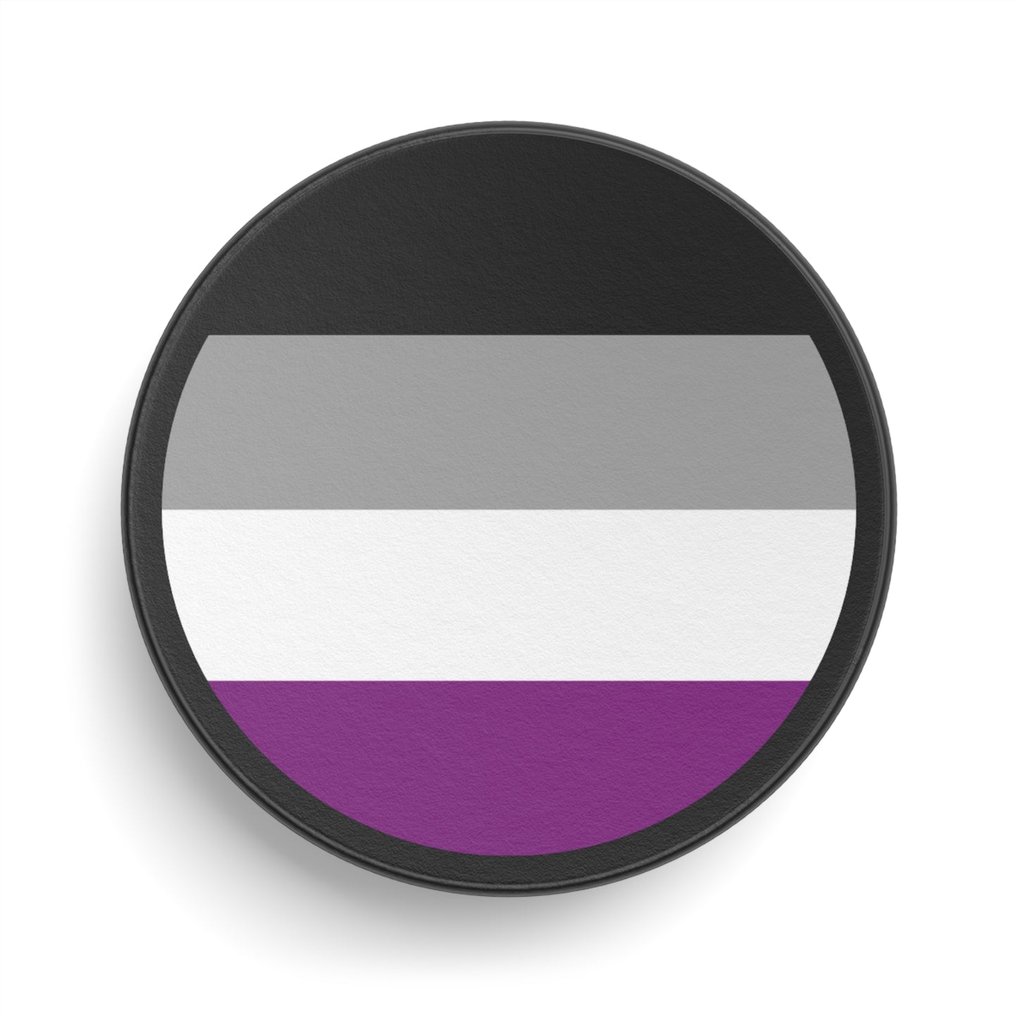 Asexual Pride Flag Hockey Puck
