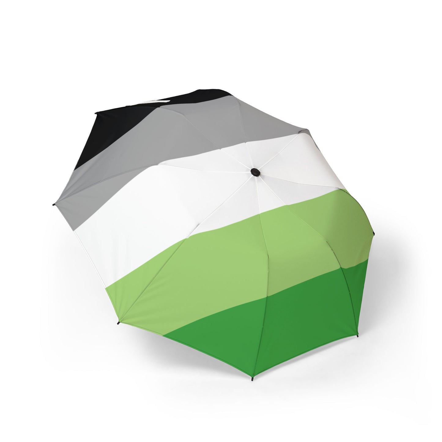 Aromantic Pride Flag Semi-Automatic Foldable Umbrella
