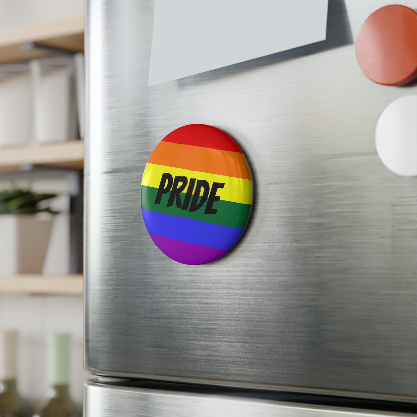 Pride Rainbow Button Magnet - Celebrate Inclusivity (1 & 10 pcs)