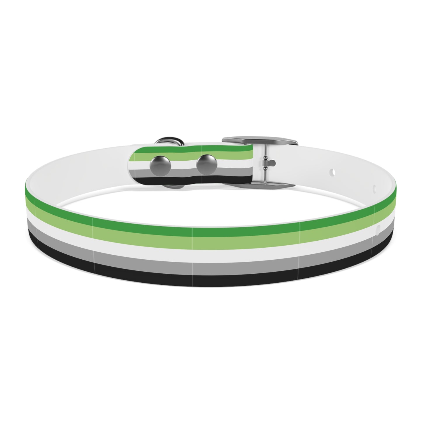 Aromantic Pride Flag Dog Collar