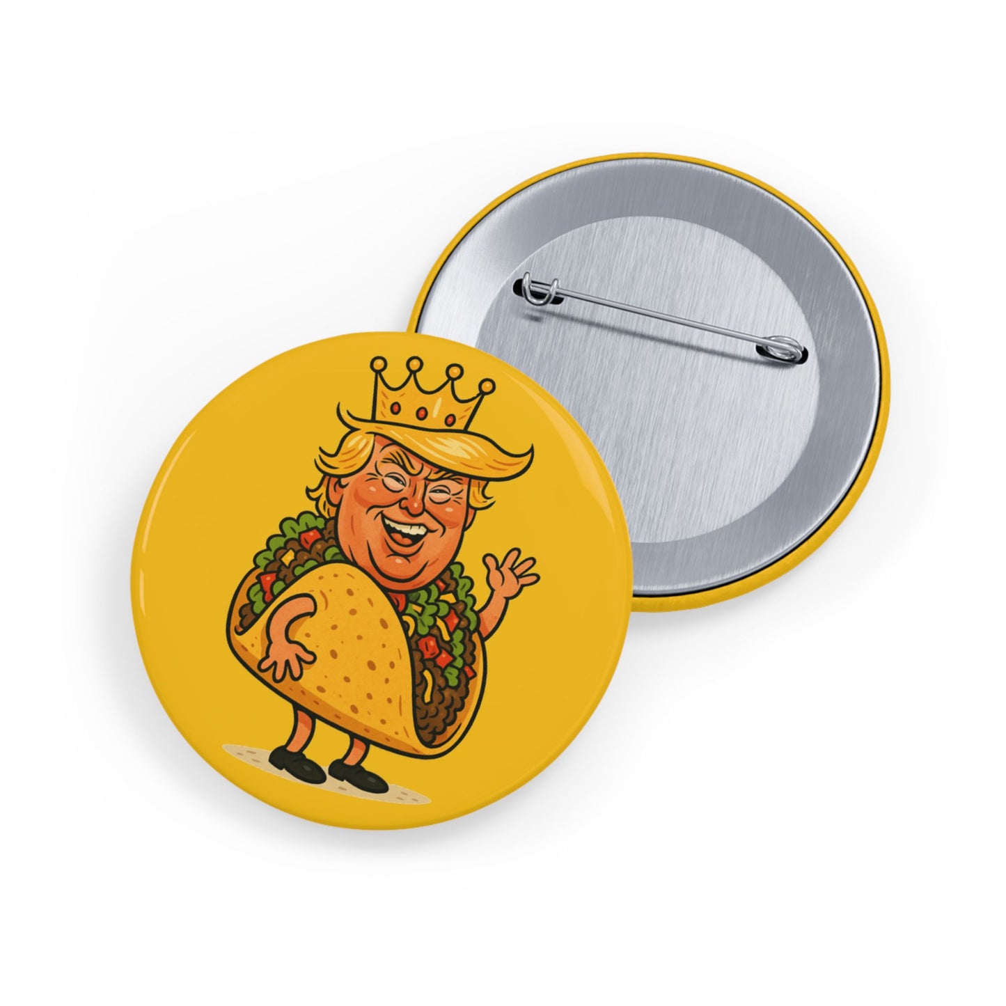 The Taco King Round Button