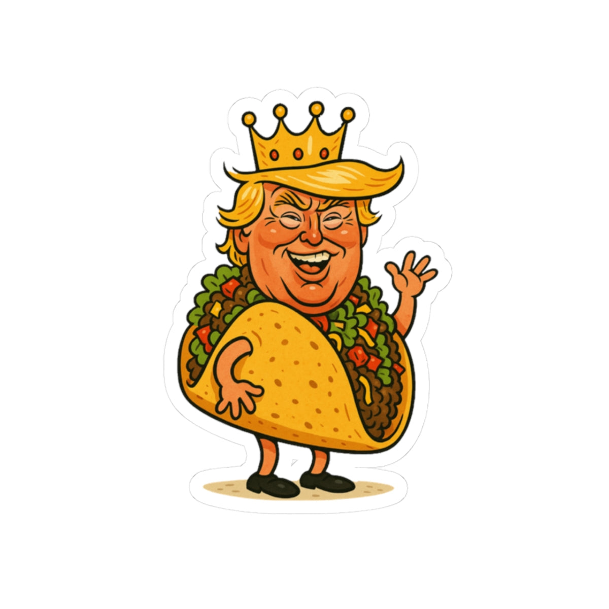 The Taco King Kiss-Cut Sticker