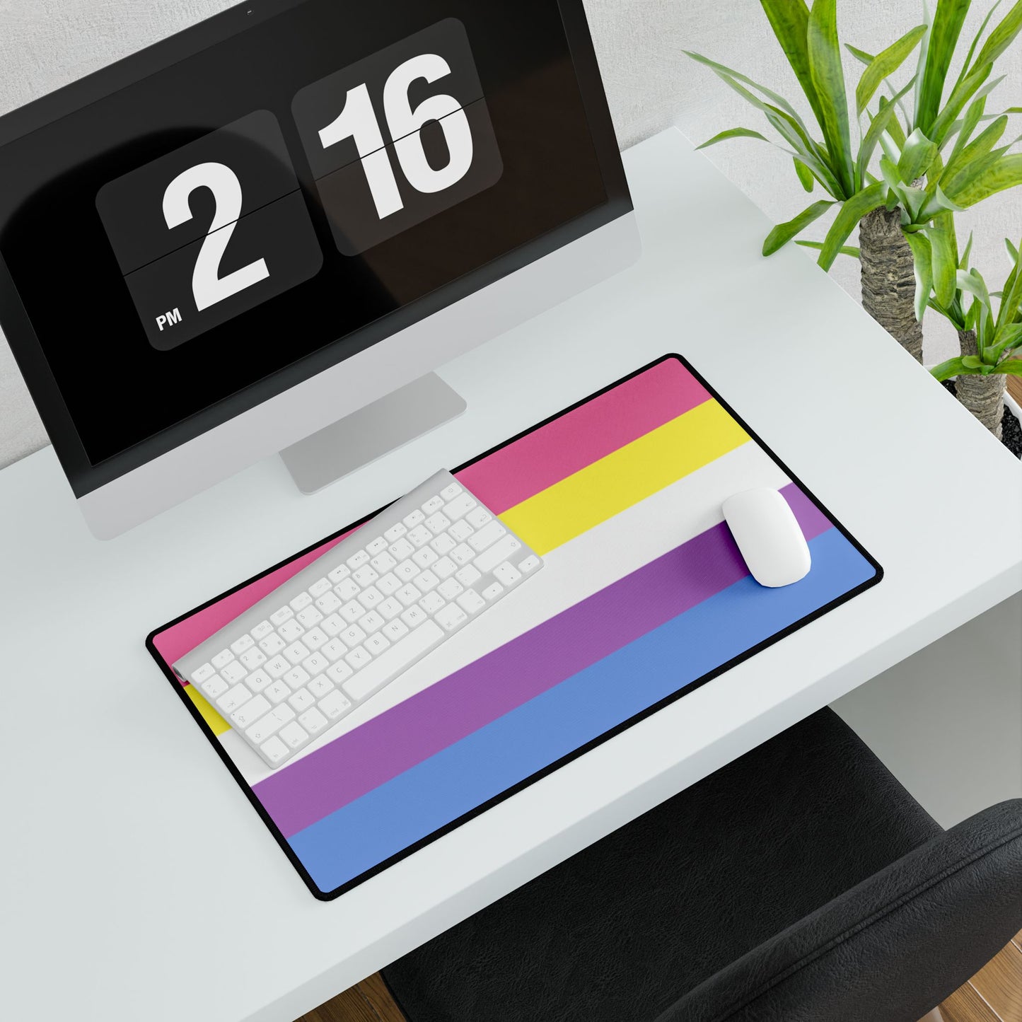 Bigender Pride Flag Desk Mat - Multiple Sizes