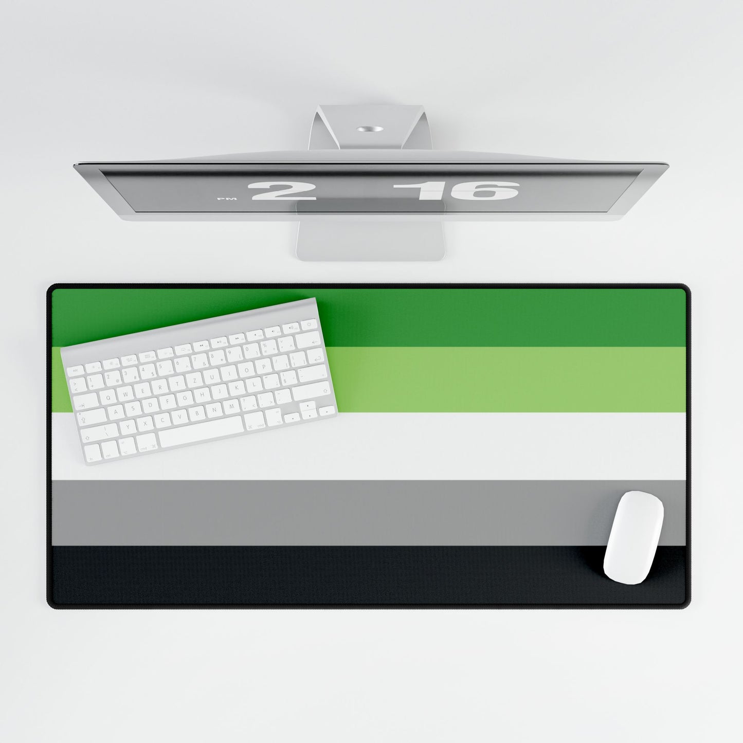 Aromantic Pride Flag Desk Mat