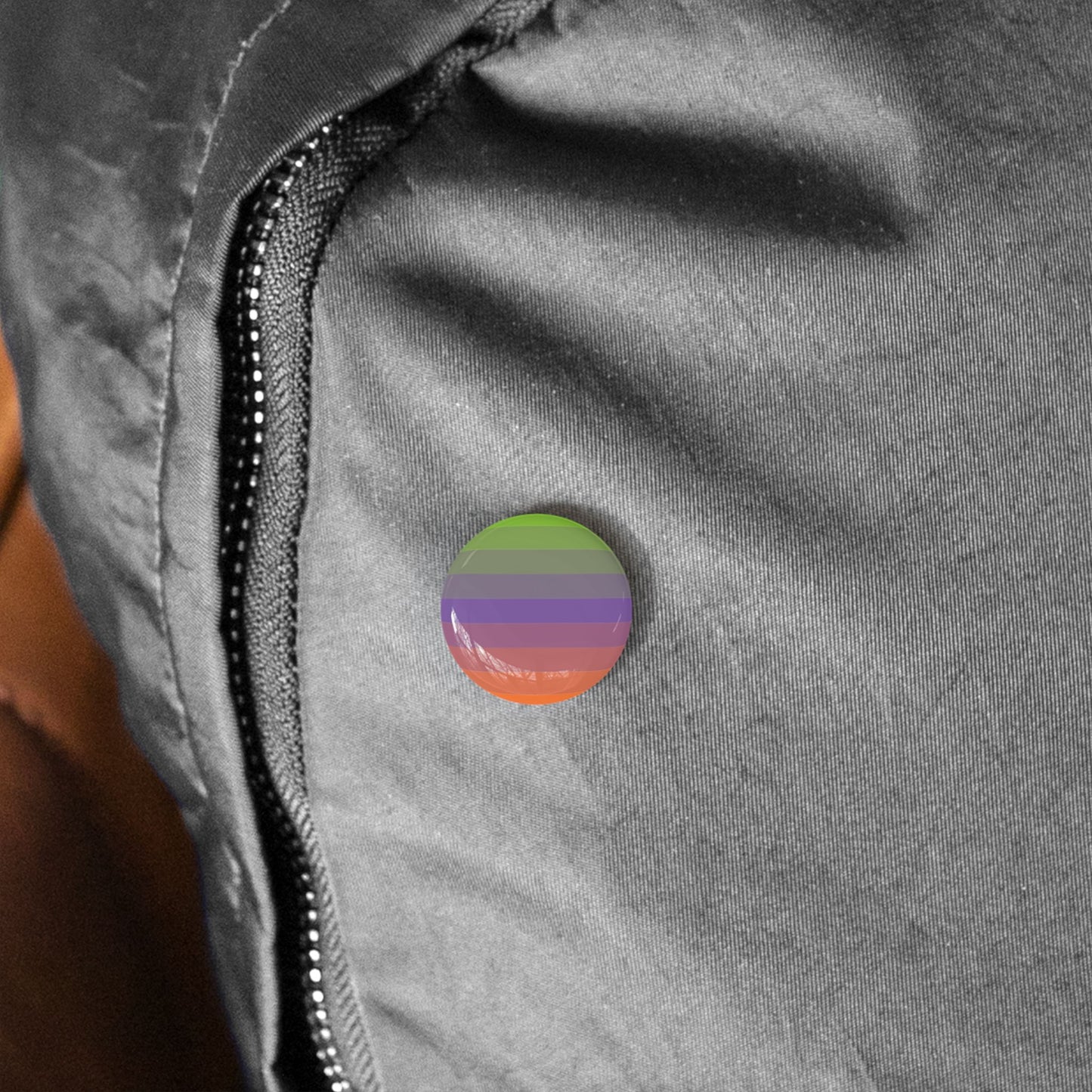 Aliagender Pride Flag Round Pin