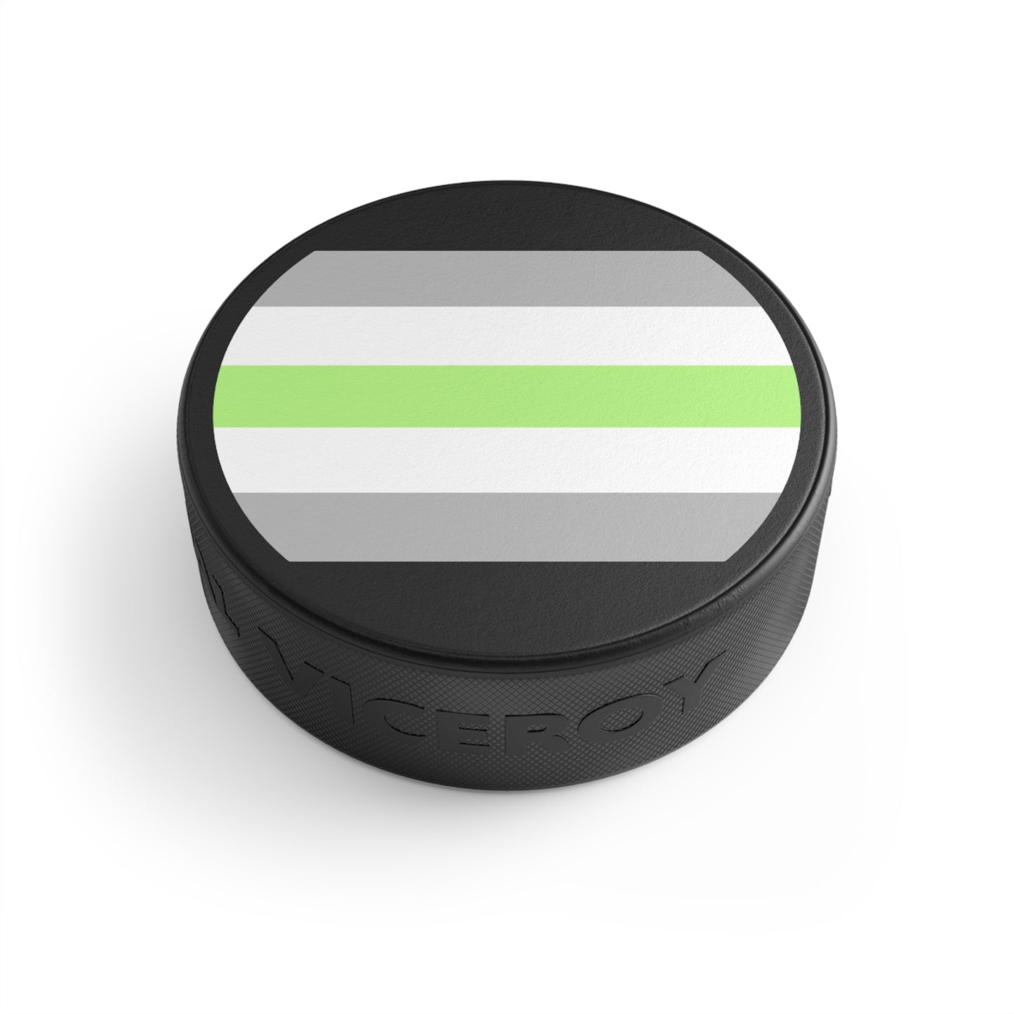 Agender Pride Flag Hockey Puck