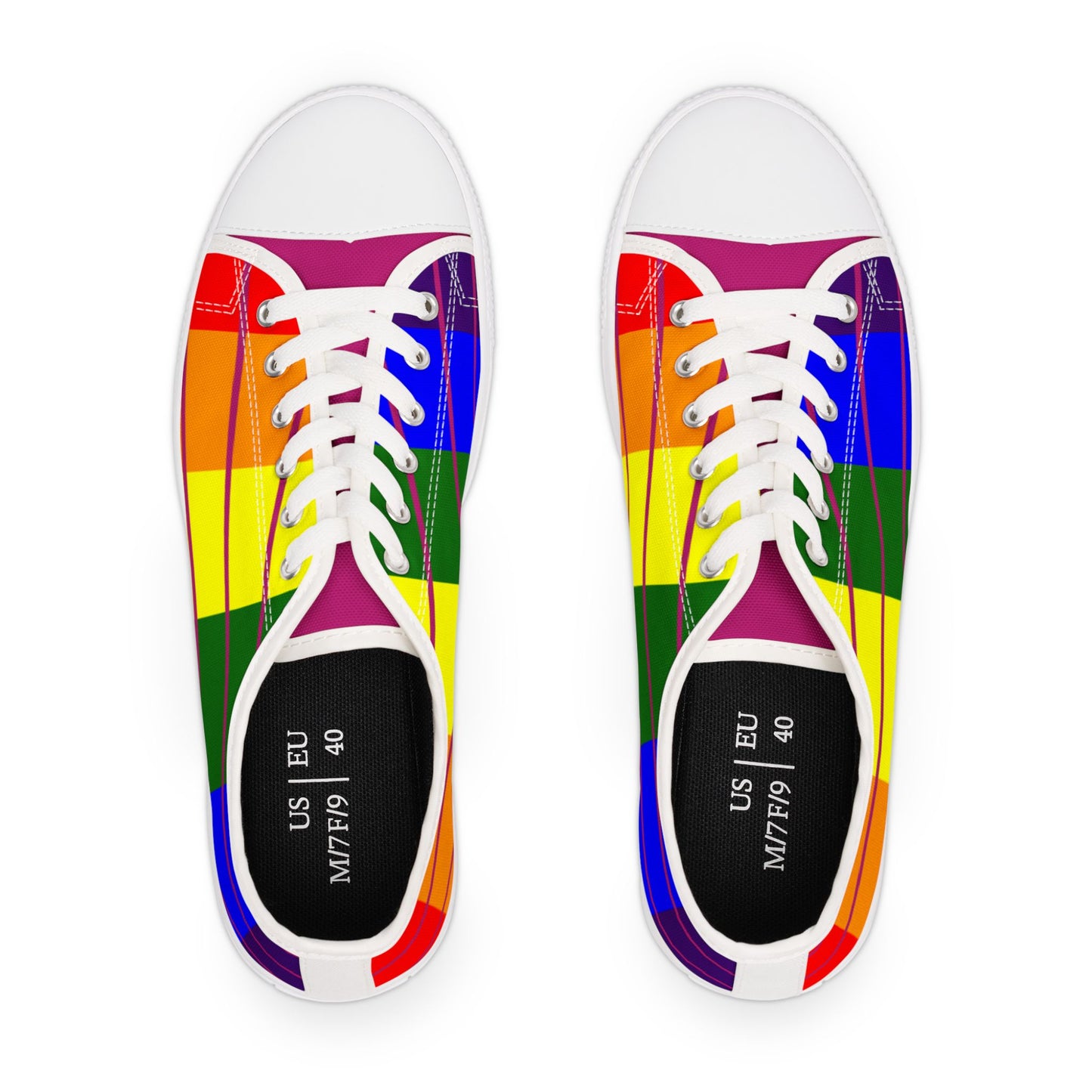 Pride Rainbow Flag Women's Low Top Sneakers
