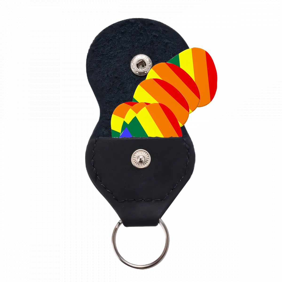 Rainbow Pride Flag Set of 6 Guitar Pick and Case - .46 mm, .71 mm or .96 mm
