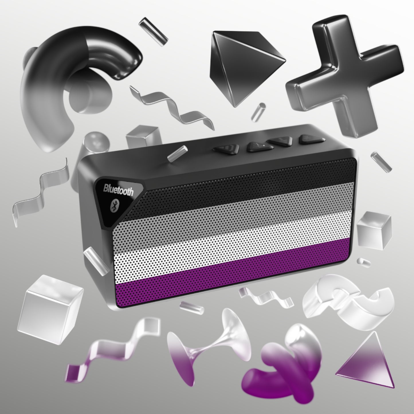 Asexual Pride Flag Bluetooth Speaker