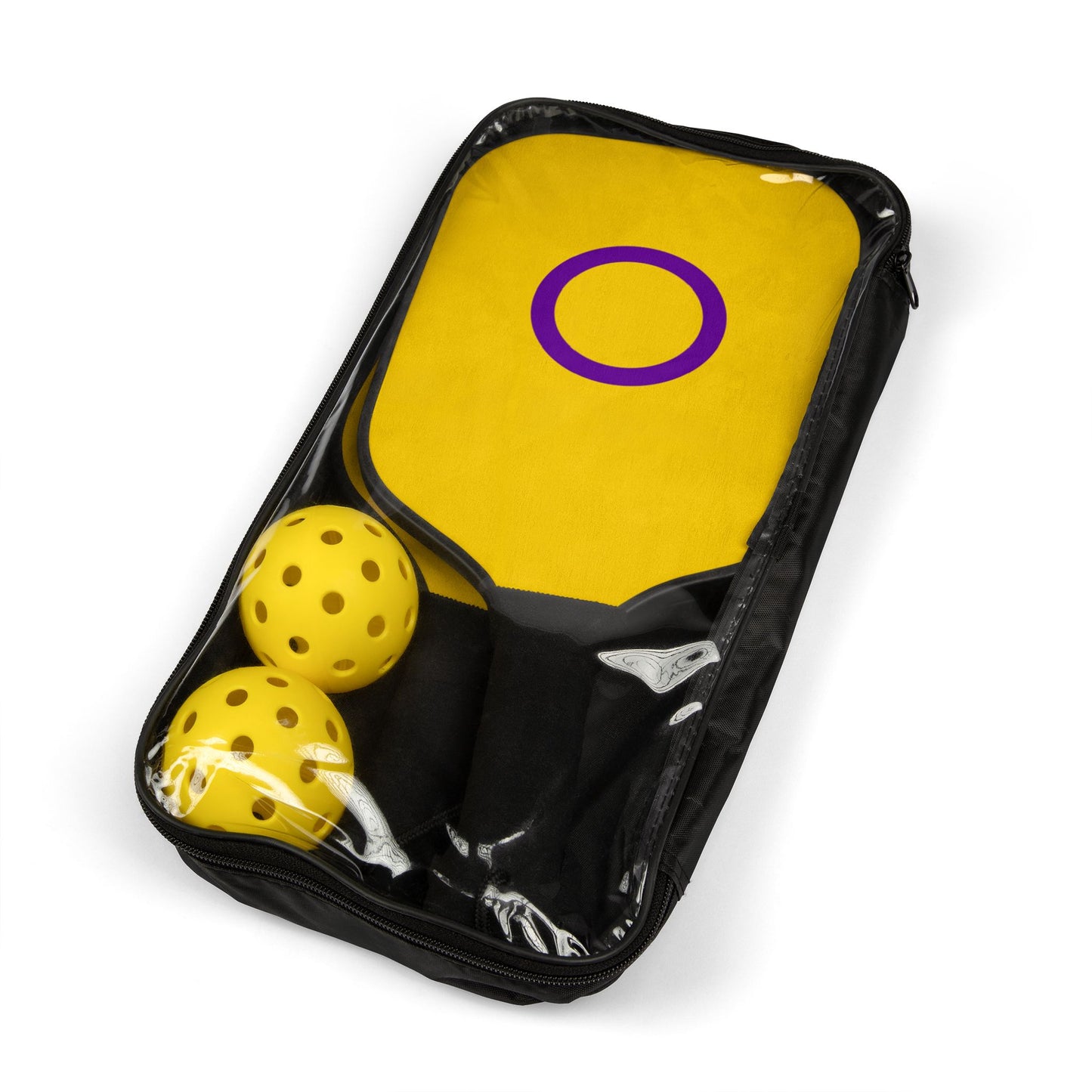 Intersex Pride Flag Pickleball Paddle Set