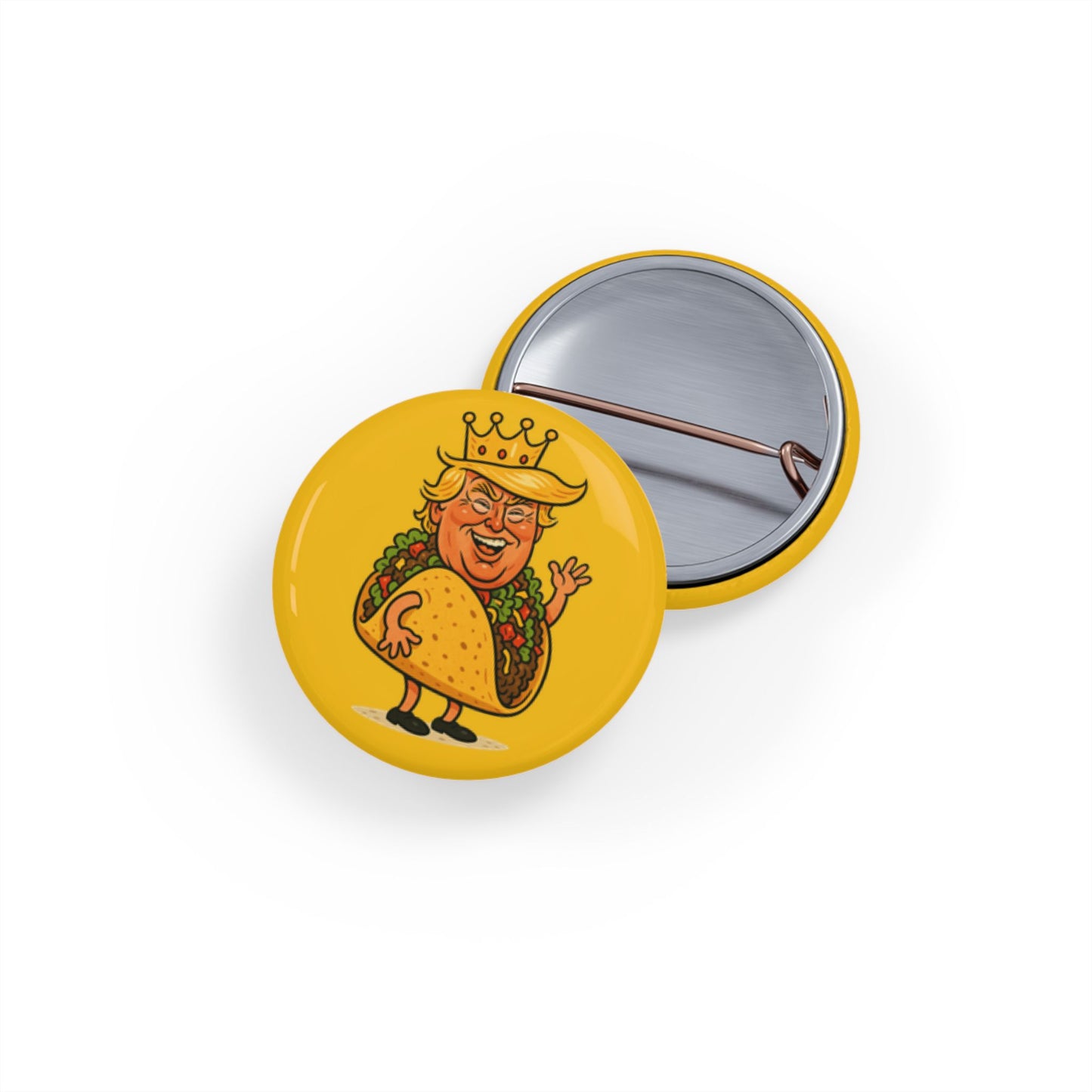 The Taco King Round Button