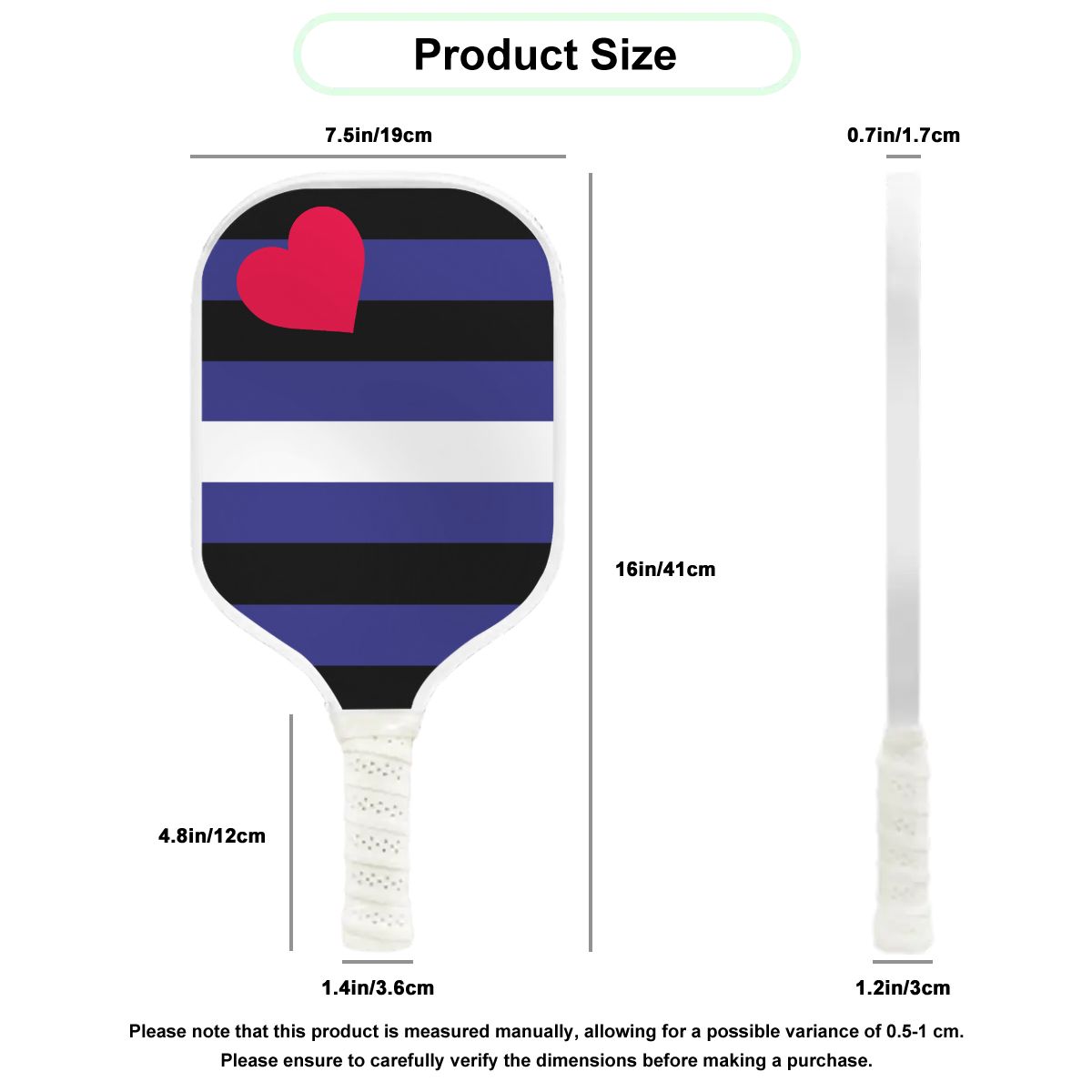 Leather Pride Flag Pickleball Paddle