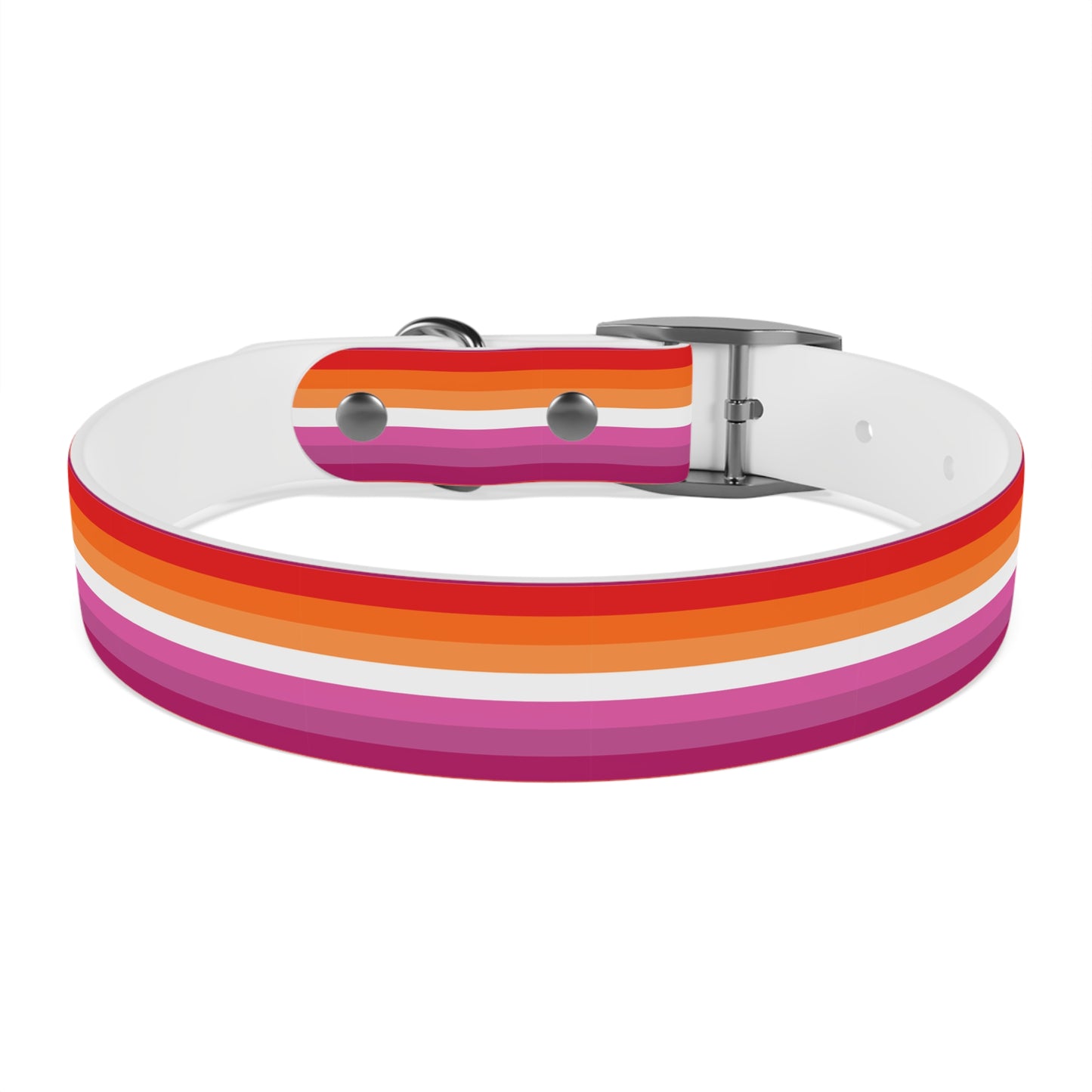 Lesbian Pride Flag Dog Collar