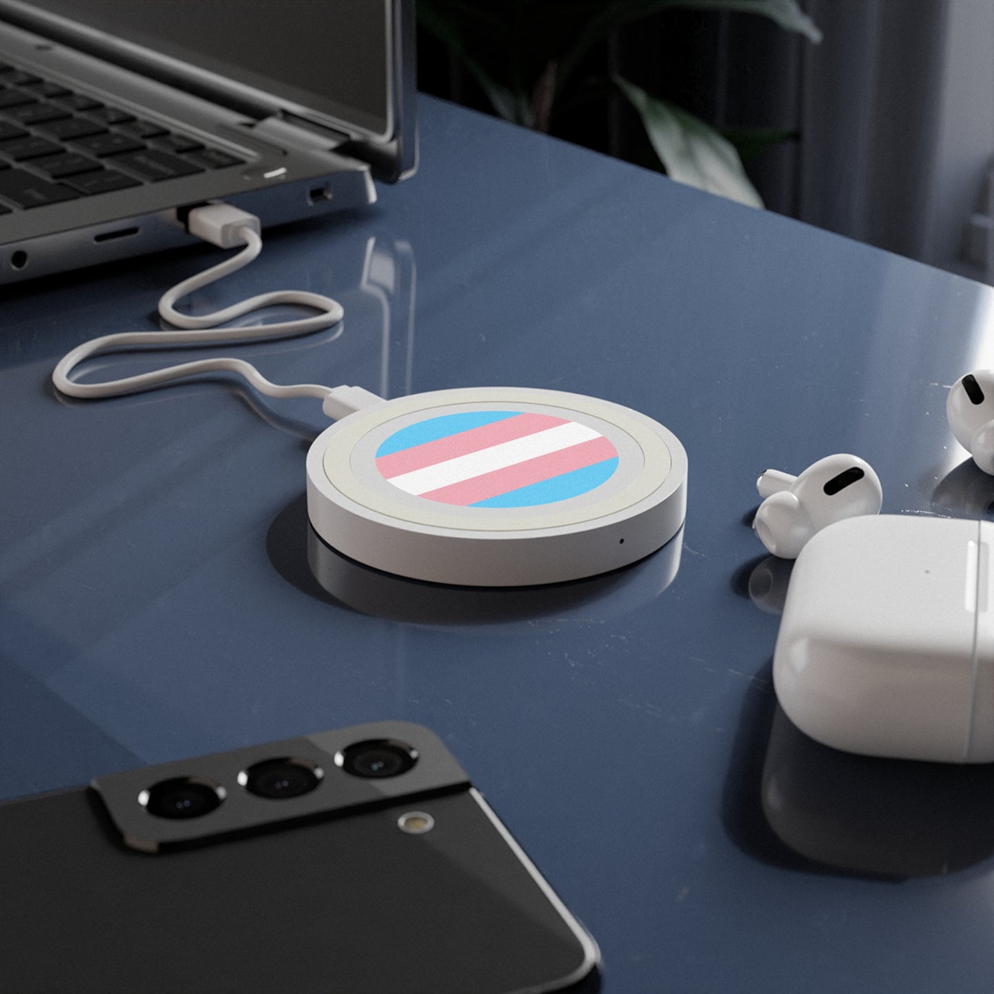 Transgender Pride Flag Wireless Charger