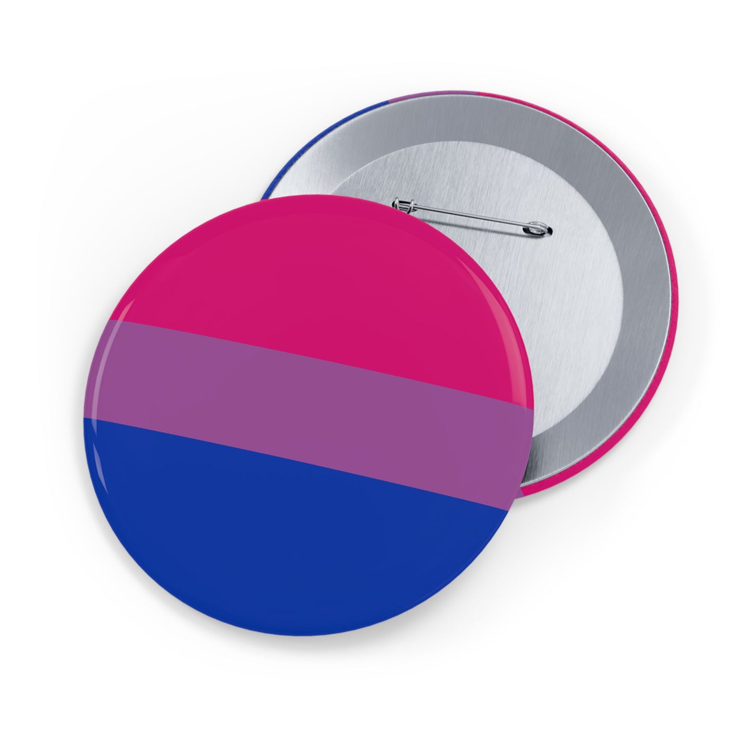 Bisexual Pride Flag Round Pins - Multiple Sizes