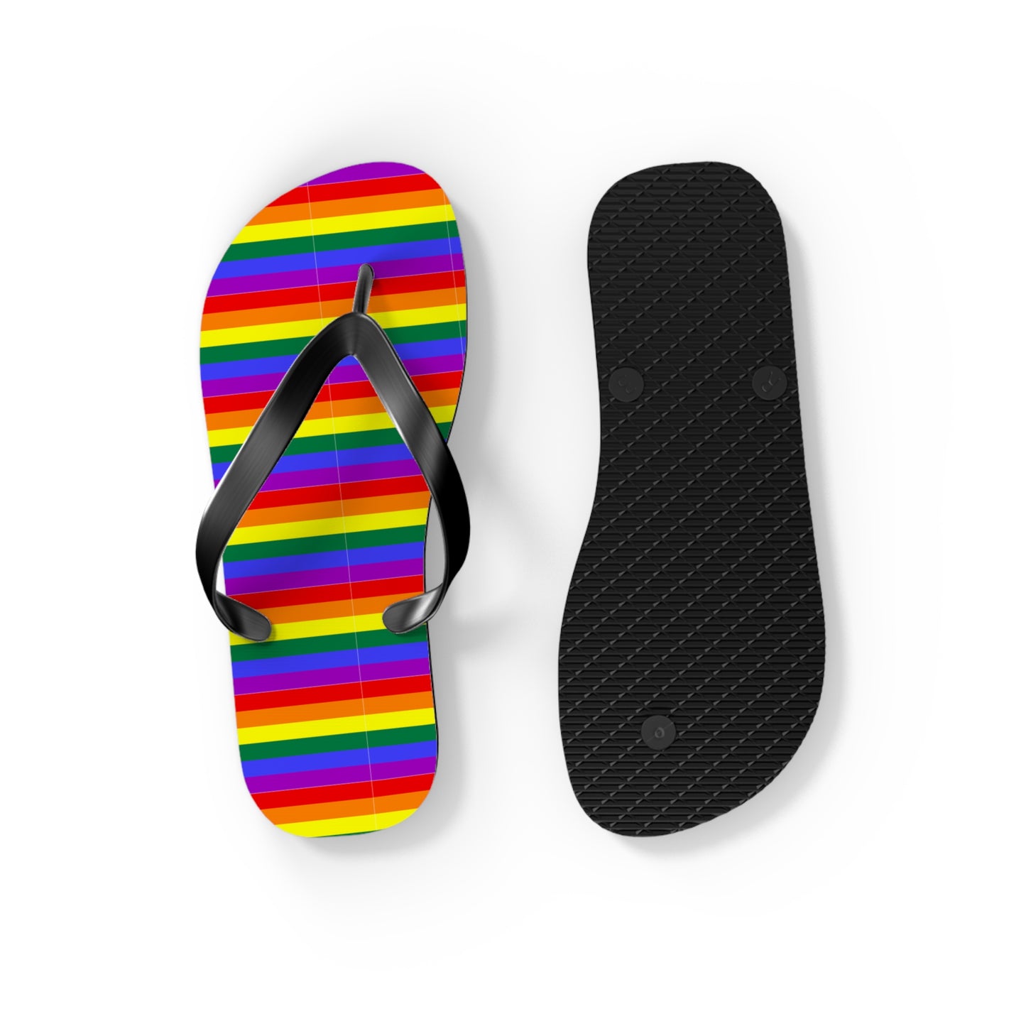 Pride Rainbow Flag Flip Flops for Summer Fun