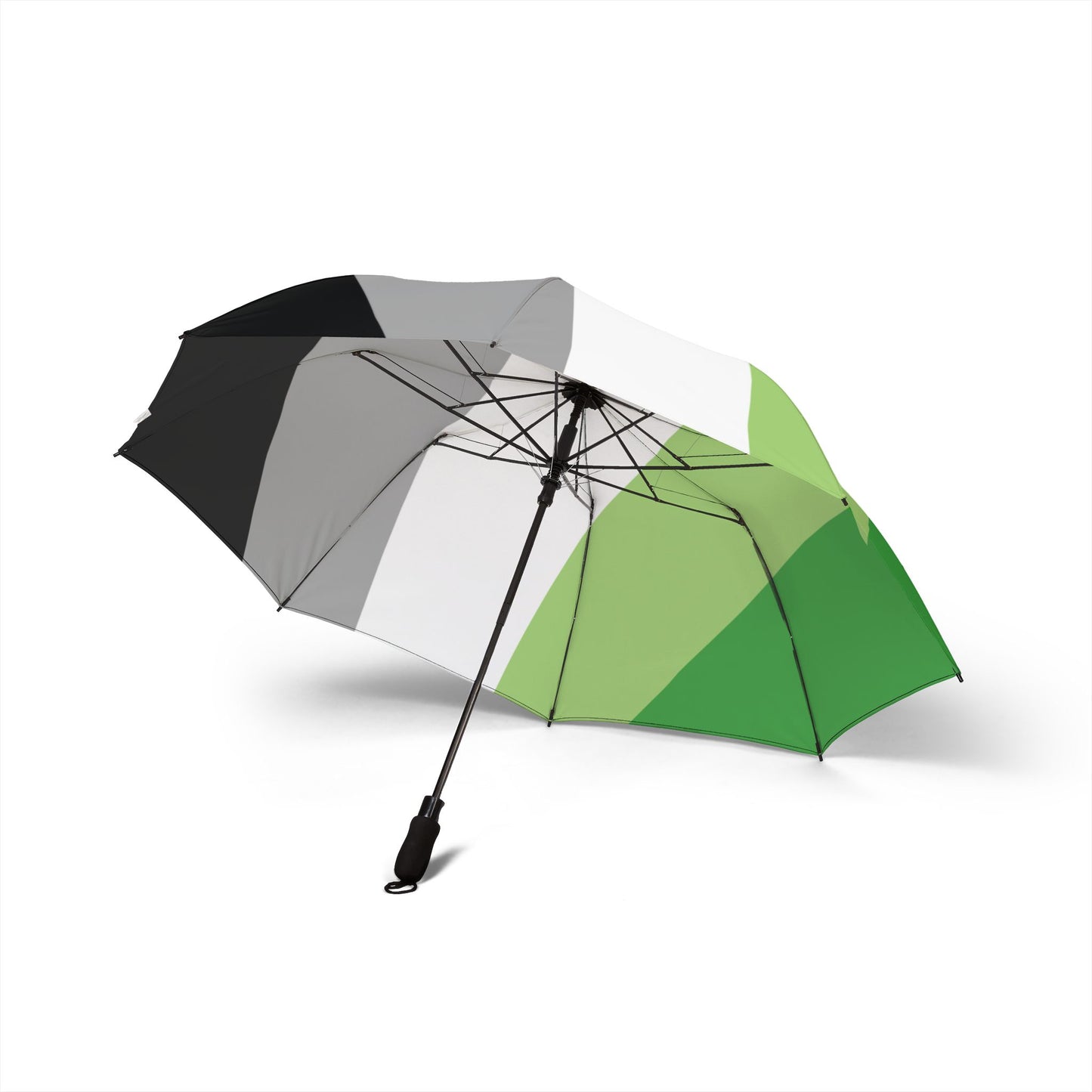 Aromantic Pride Flag Semi-Automatic Foldable Umbrella