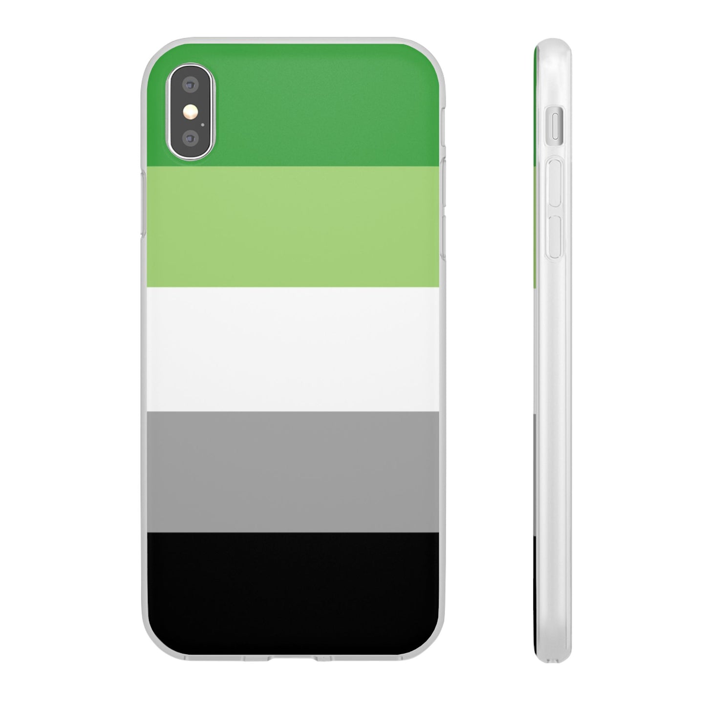 Aromantic Pride Flag iPhone Flexi Case - Multiple Generations